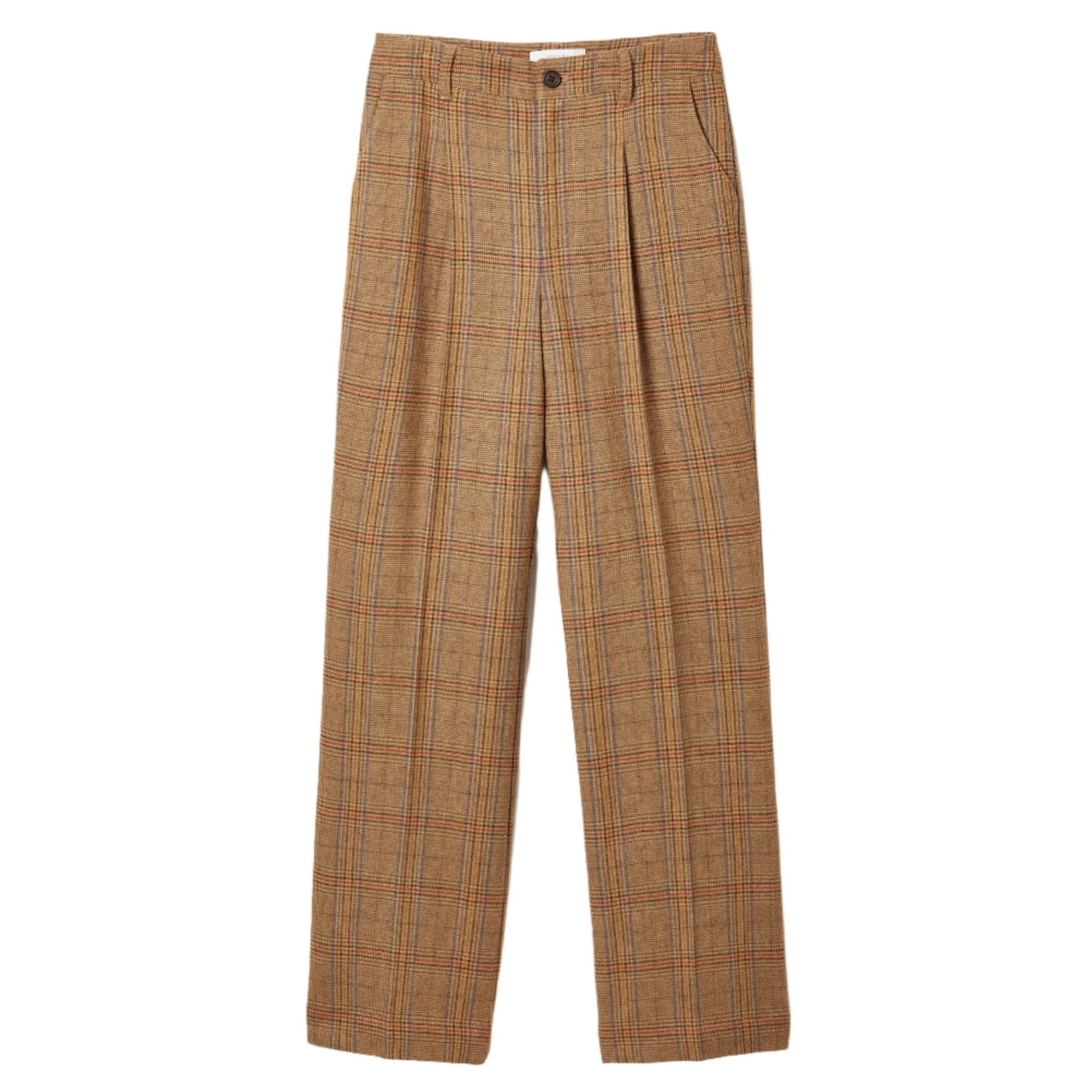 Product image 1 of 7 of Joules Women's Foxley Wide Leg Tweed Trousers - Yarrow Check