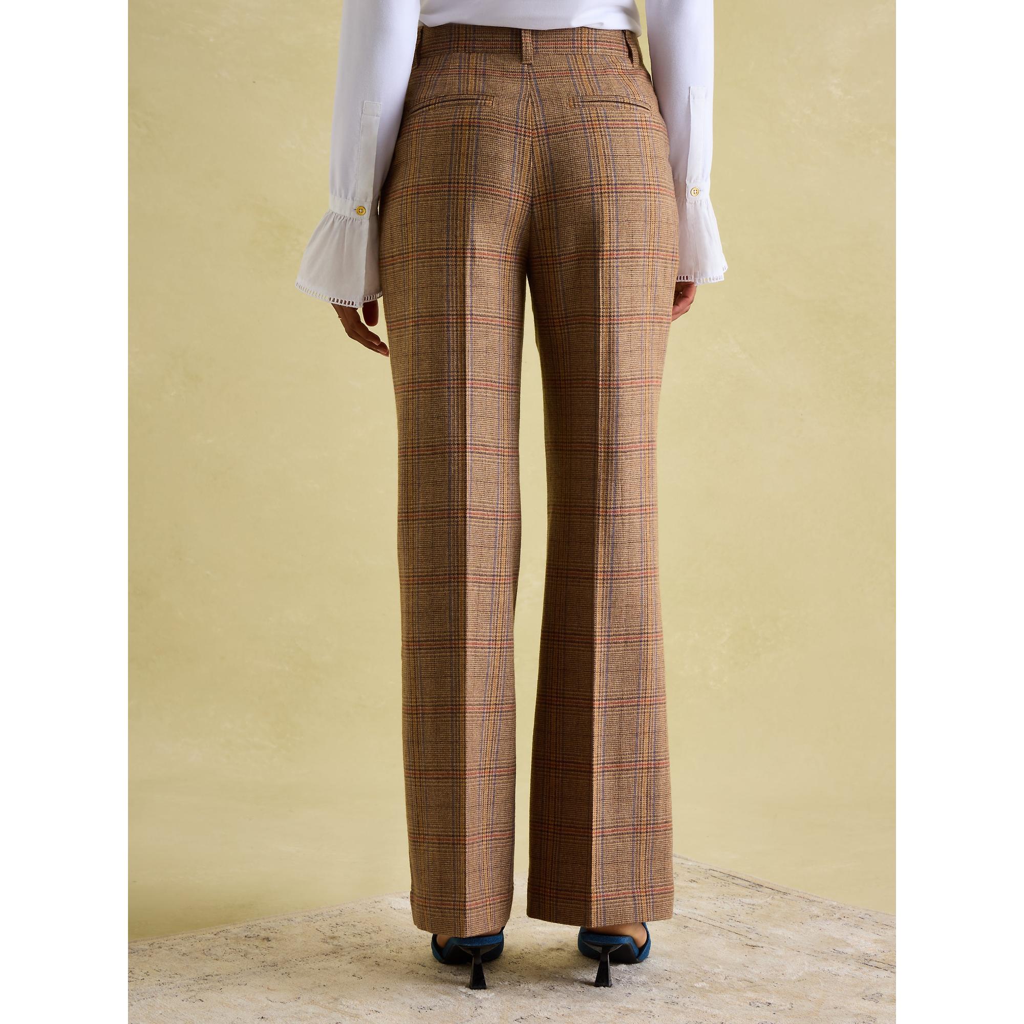 Product image 4 of 7 of Joules Women's Foxley Wide Leg Tweed Trousers - Yarrow Check