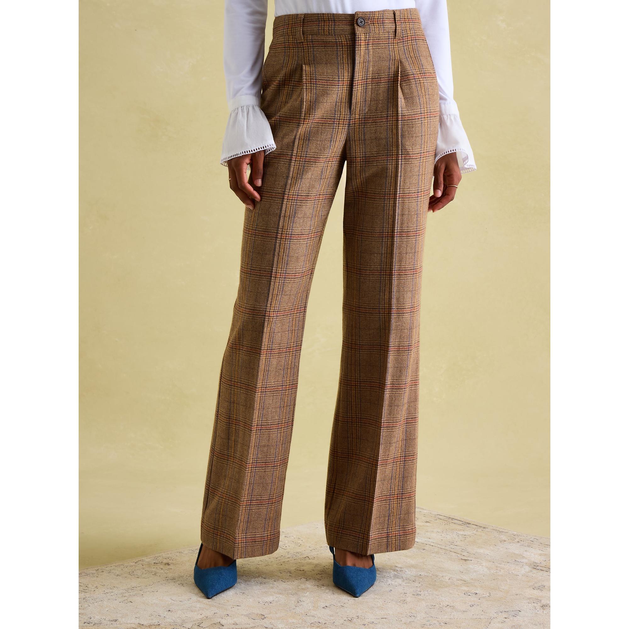 Product image 5 of 7 of Joules Women's Foxley Wide Leg Tweed Trousers - Yarrow Check