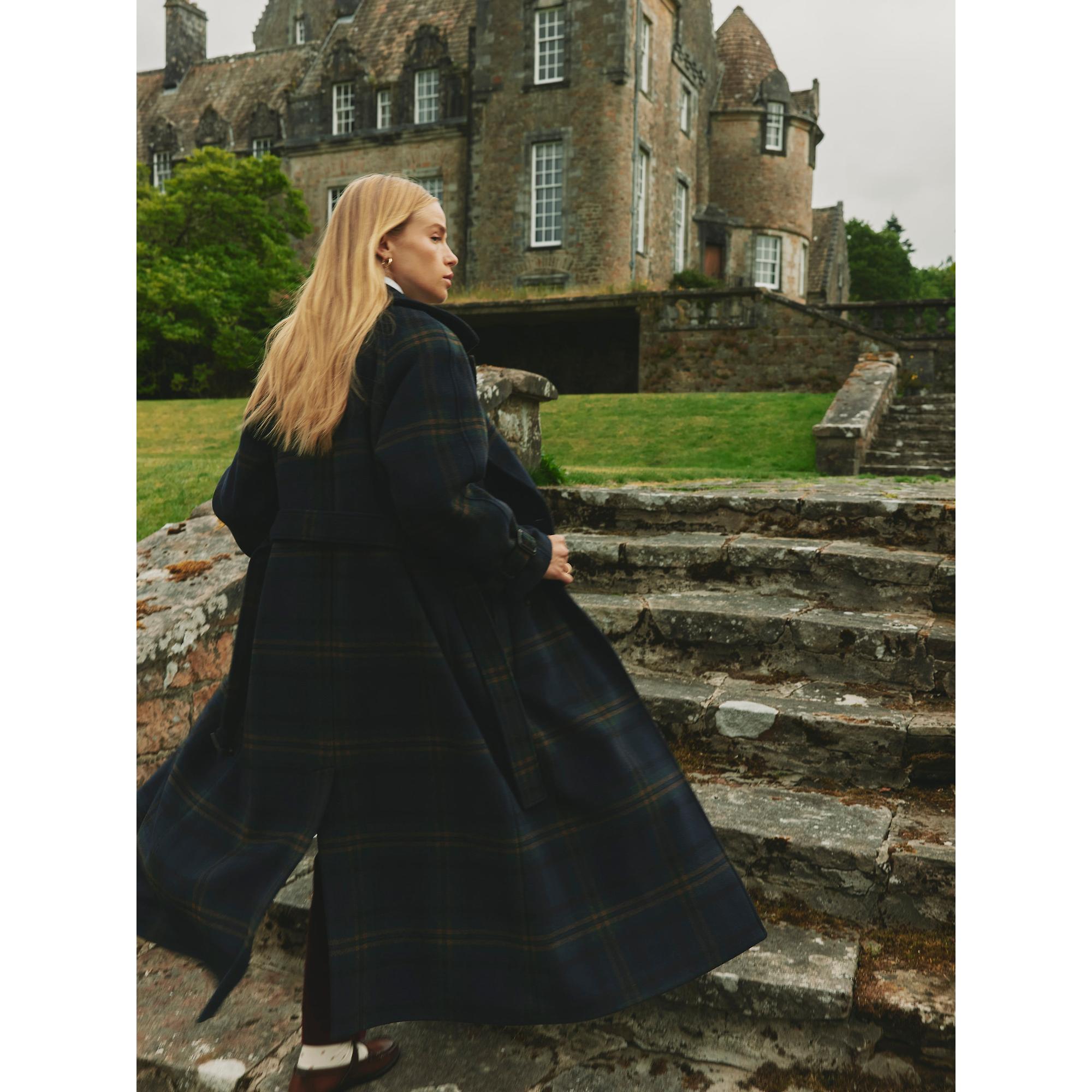 Product image 9 of 9 of Joules Women's Amberly Longline Wool Blend Coat - Navy