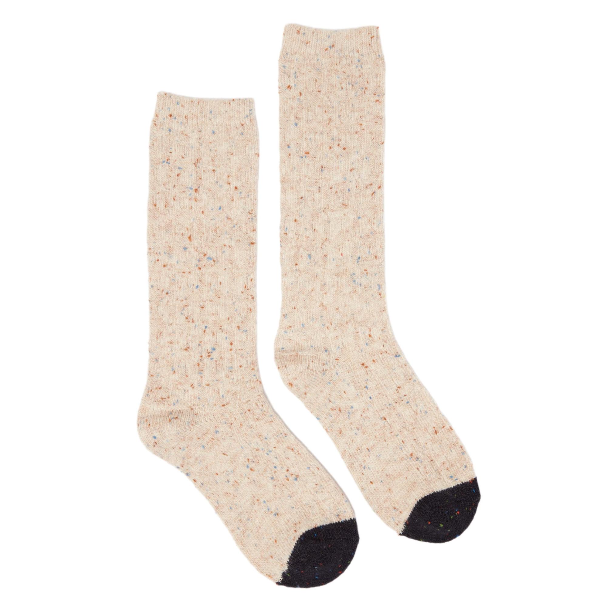 Product image 1 of 5 of Joules Women's Rambler Cable Knit Boot Socks UK 4-8 - Oatmeal
