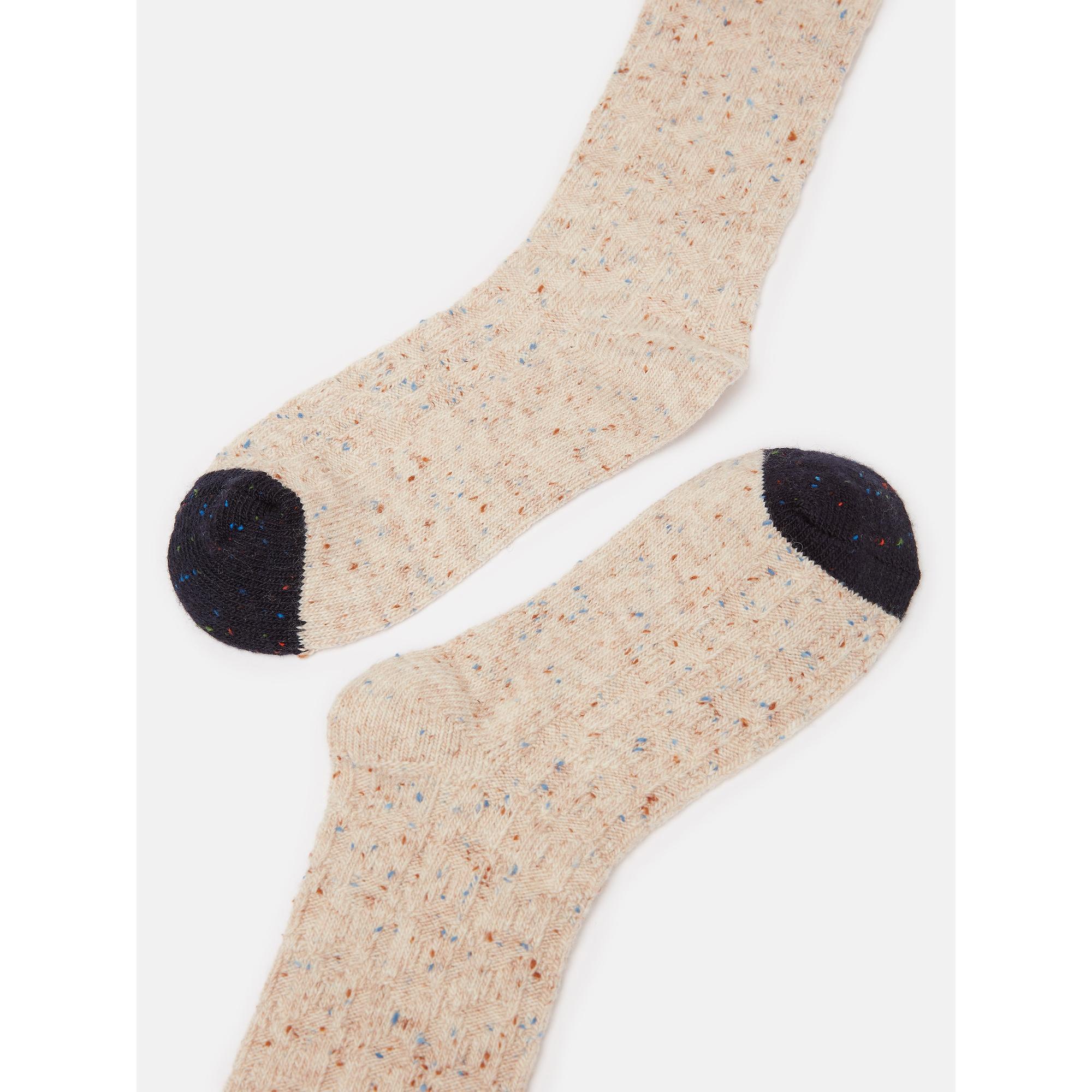 Product image 2 of 5 of Joules Women's Rambler Cable Knit Boot Socks UK 4-8 - Oatmeal
