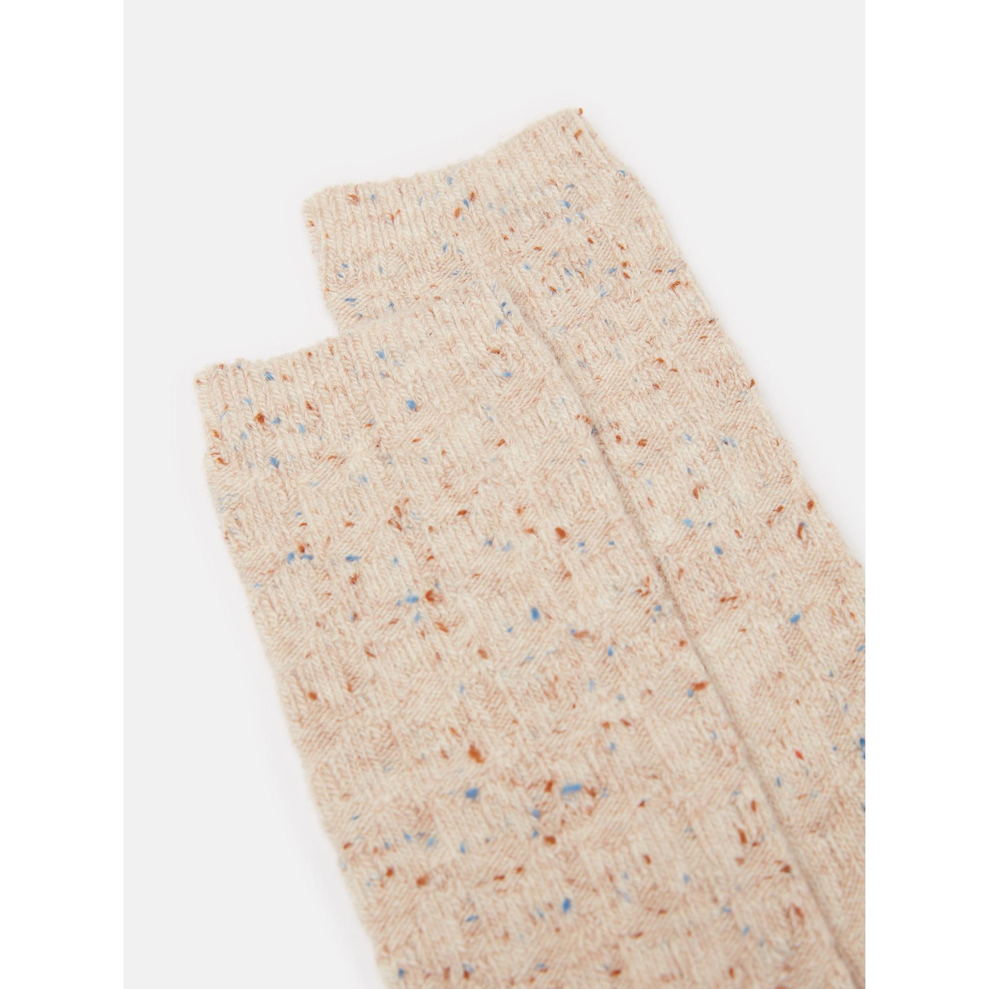 Product image 3 of 5 of Joules Women's Rambler Cable Knit Boot Socks UK 4-8 - Oatmeal