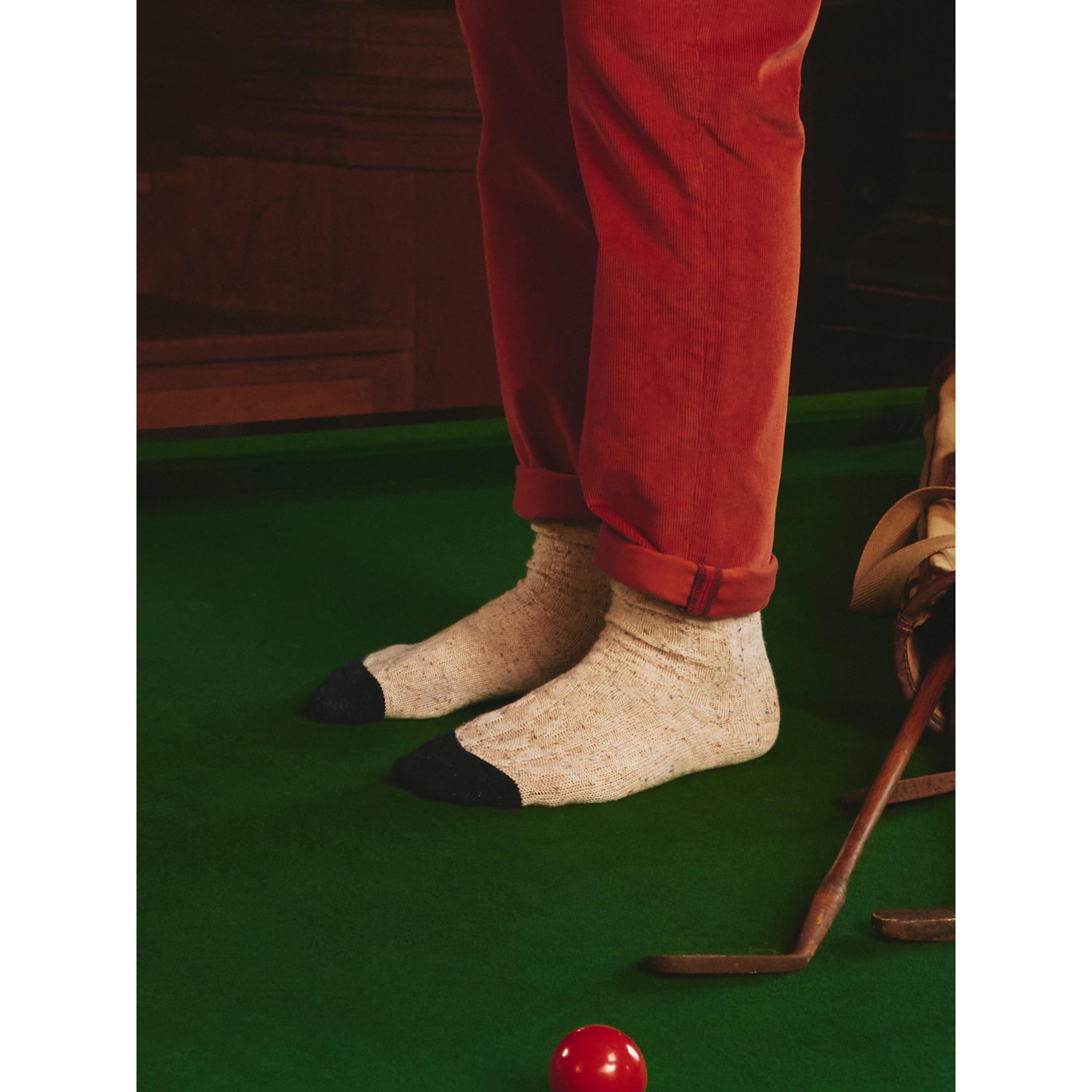 Product image 4 of 5 of Joules Women's Rambler Cable Knit Boot Socks UK 4-8 - Oatmeal