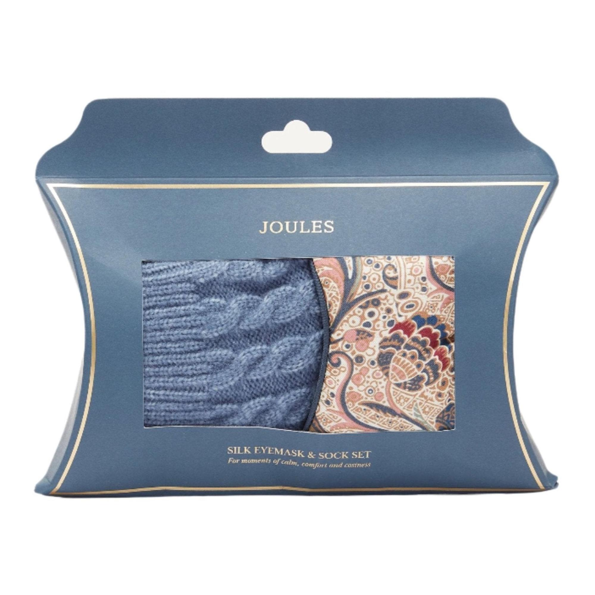 Product image 1 of 3 of Joules Women's Dreamer Silk Eye Mask & Sock Set - Blue