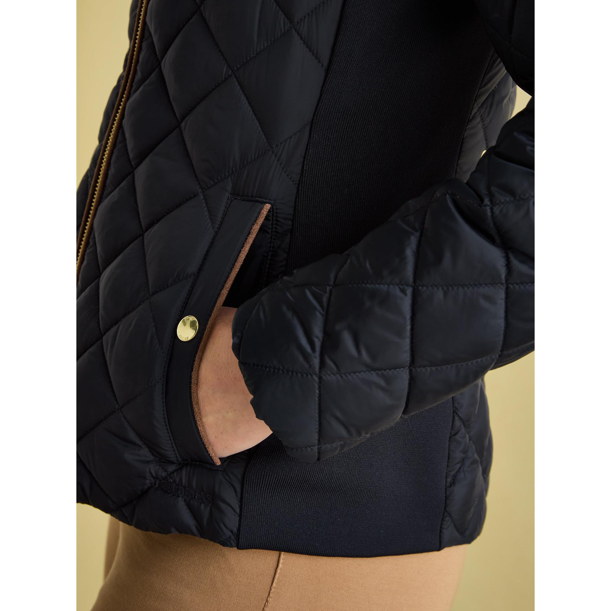 Product image 6 of 8 of Joules Women's Braemar Luxe Showerproof Diamond Quilted Coat - Navy