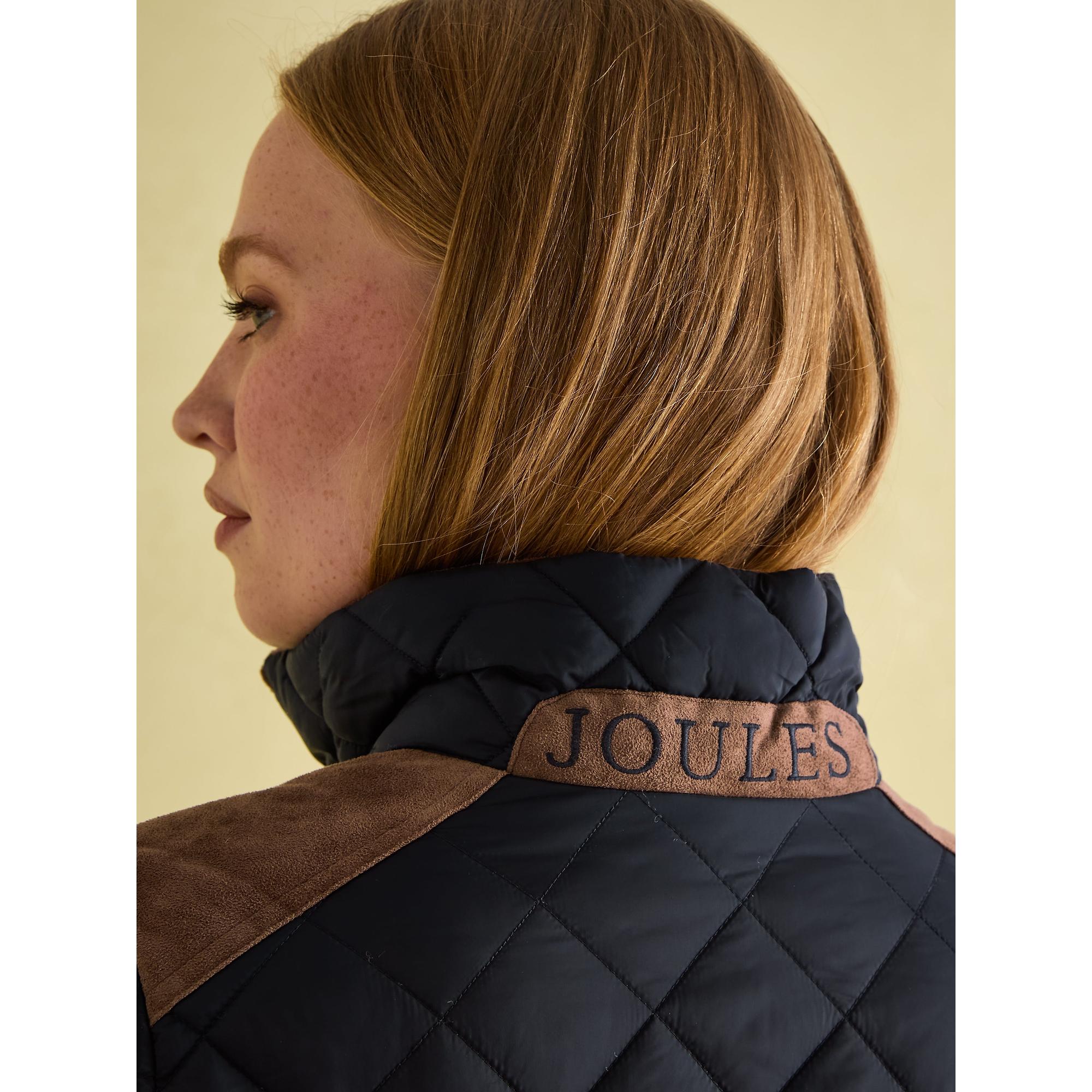 Product image 7 of 8 of Joules Women's Braemar Luxe Showerproof Diamond Quilted Coat - Navy