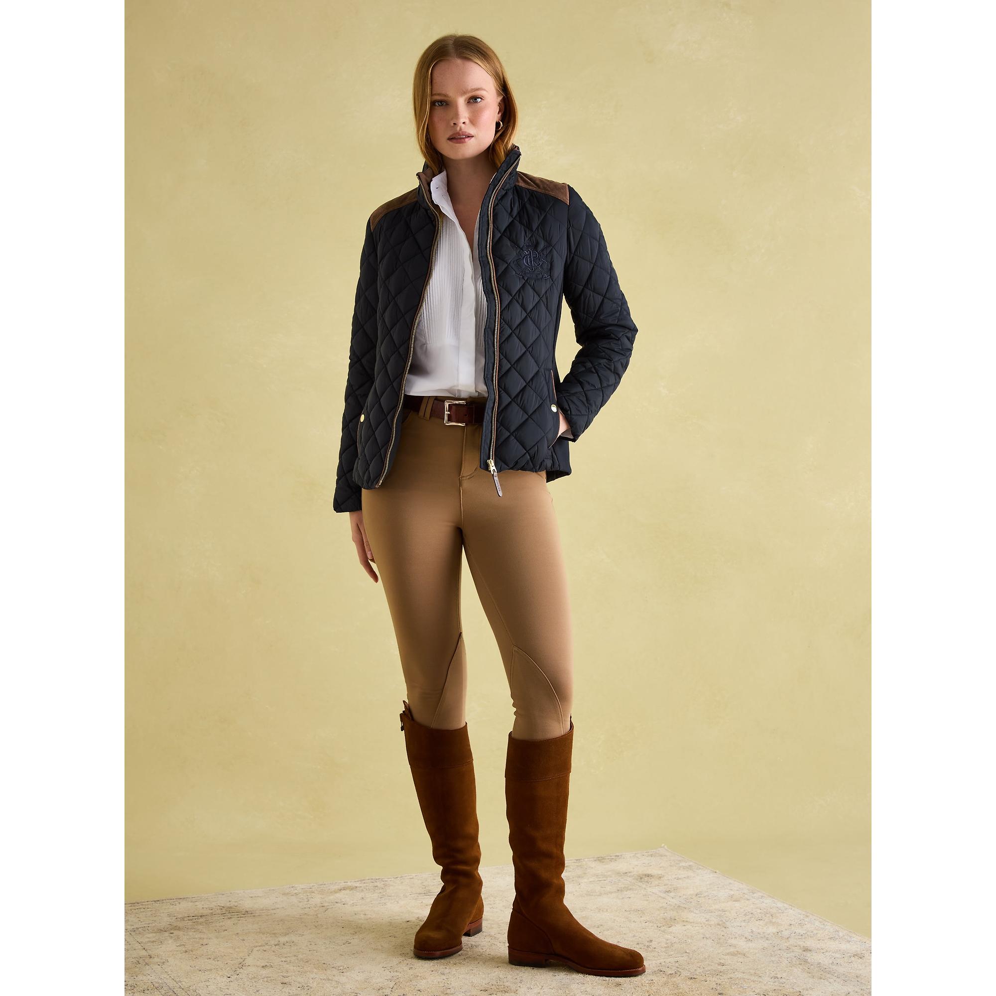 Product image 8 of 8 of Joules Women's Braemar Luxe Showerproof Diamond Quilted Coat - Navy