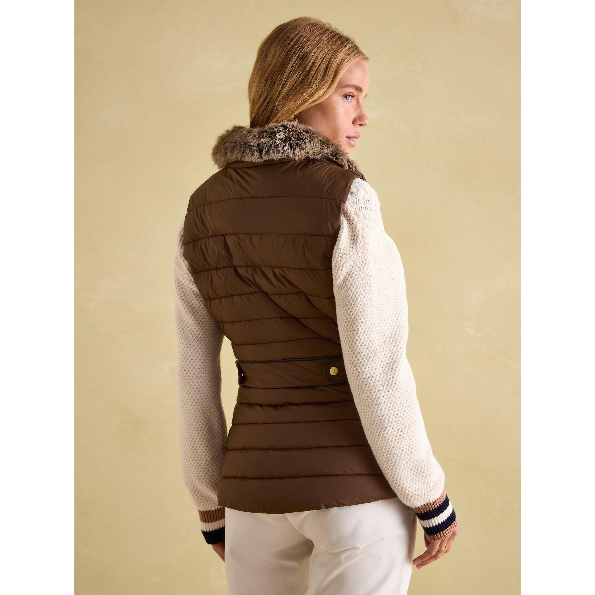 Product image 2 of 7 of Joules Women's Beckley Padded Showerproof Gilet - Chestnut