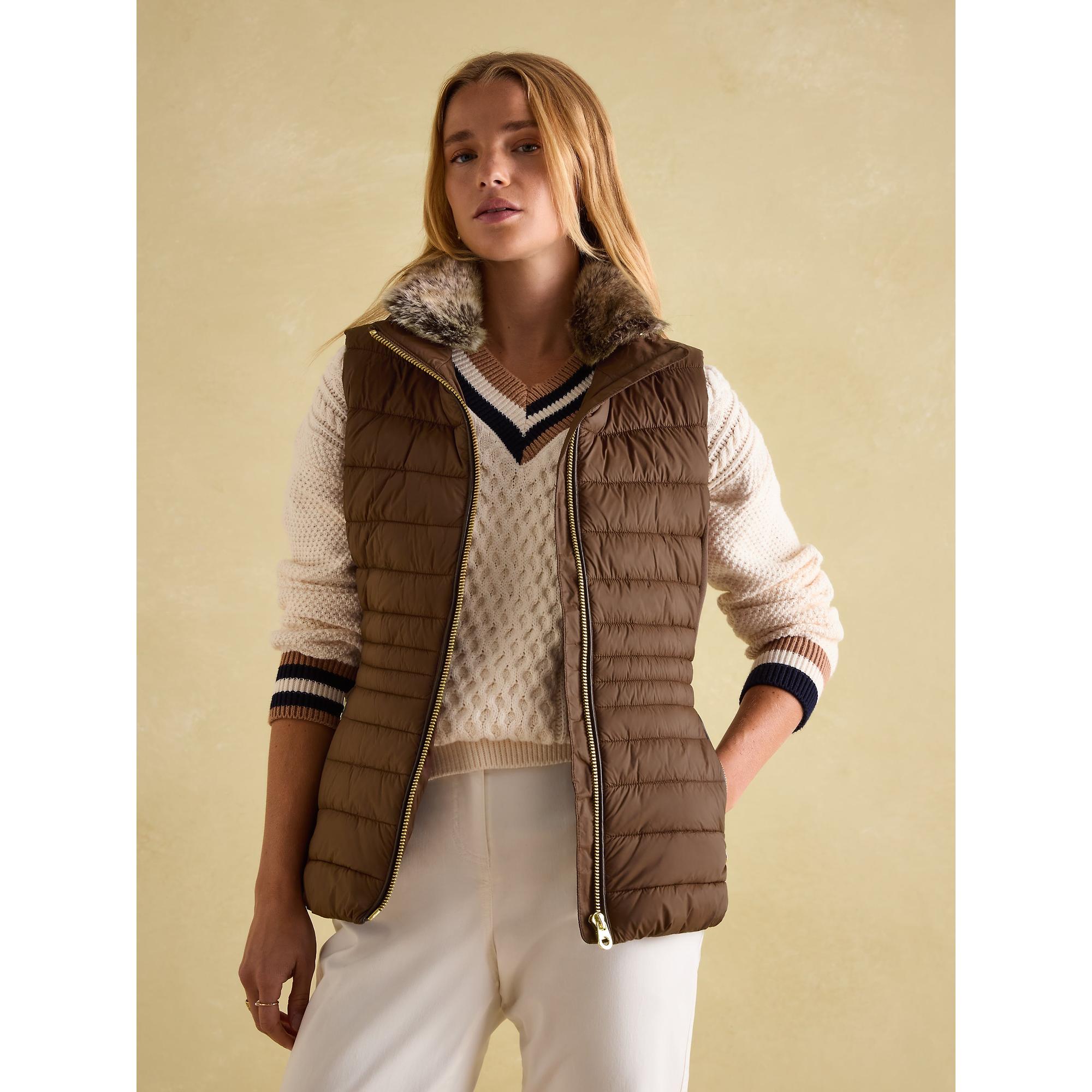 Product image 3 of 7 of Joules Women's Beckley Padded Showerproof Gilet - Chestnut
