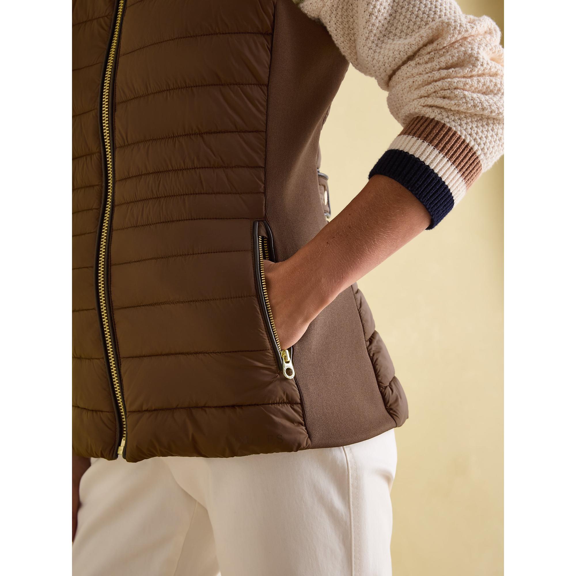 Product image 4 of 7 of Joules Women's Beckley Padded Showerproof Gilet - Chestnut