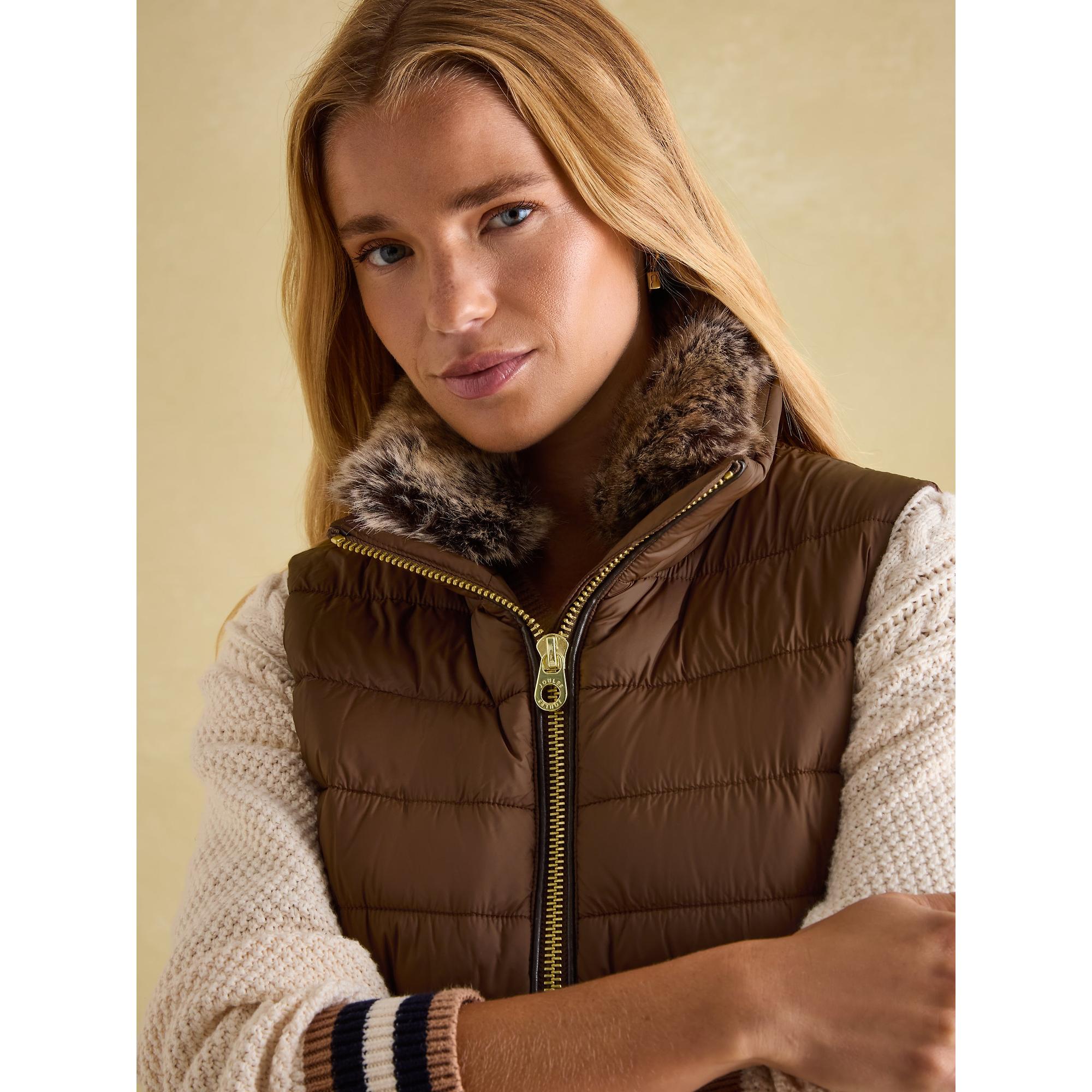 Product image 5 of 7 of Joules Women's Beckley Padded Showerproof Gilet - Chestnut