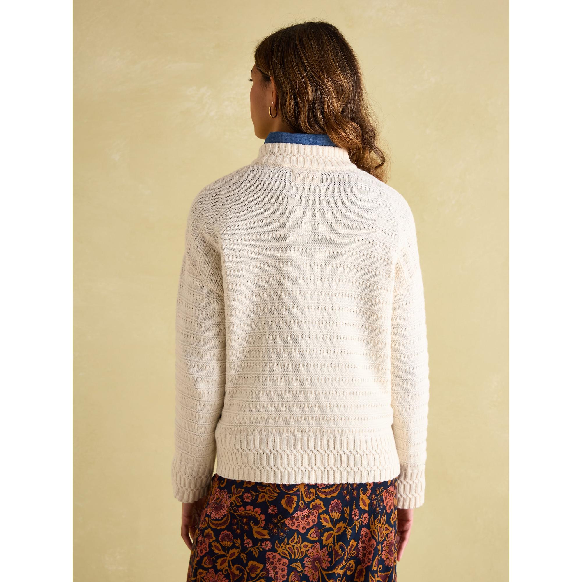 Product image 3 of 6 of Joules Women's Bernie Crew Neck Textured Jumper - Cream
