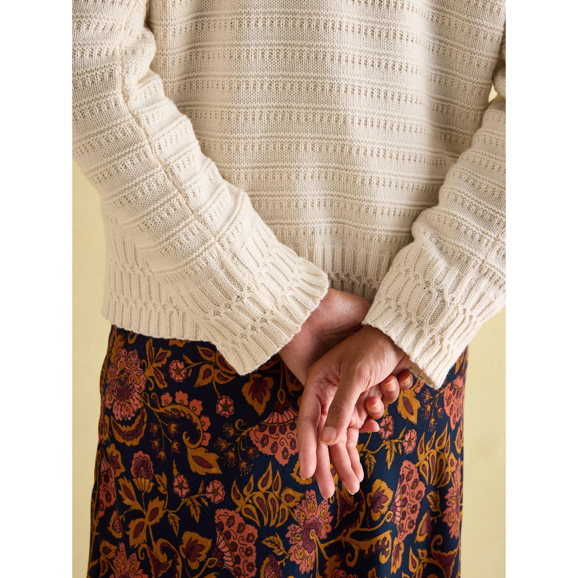 Product image 6 of 6 of Joules Women's Bernie Crew Neck Textured Jumper - Cream