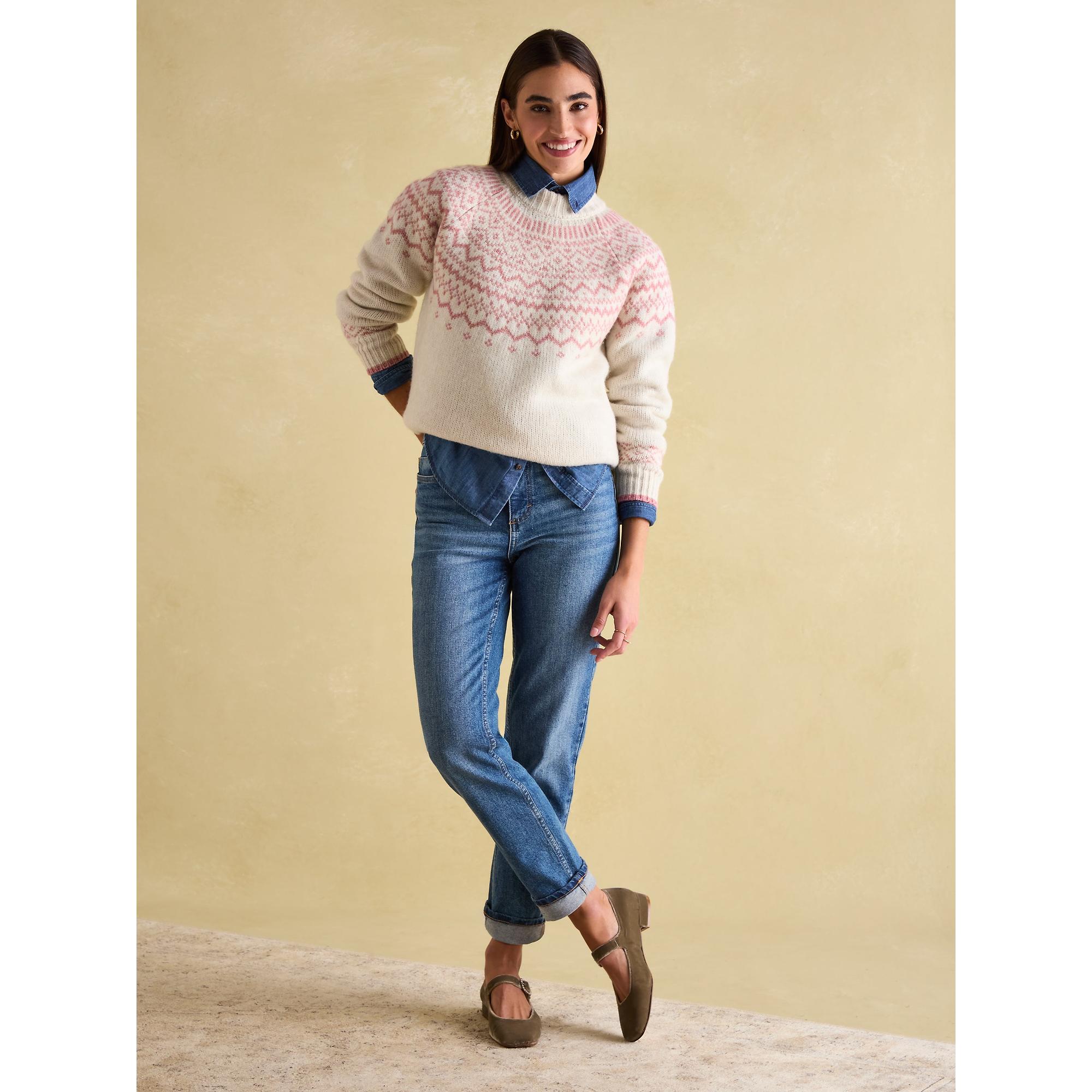 Product image 4 of 7 of Joules Women's Charlotte Crew Neck Fair Isle Jumper - Cream