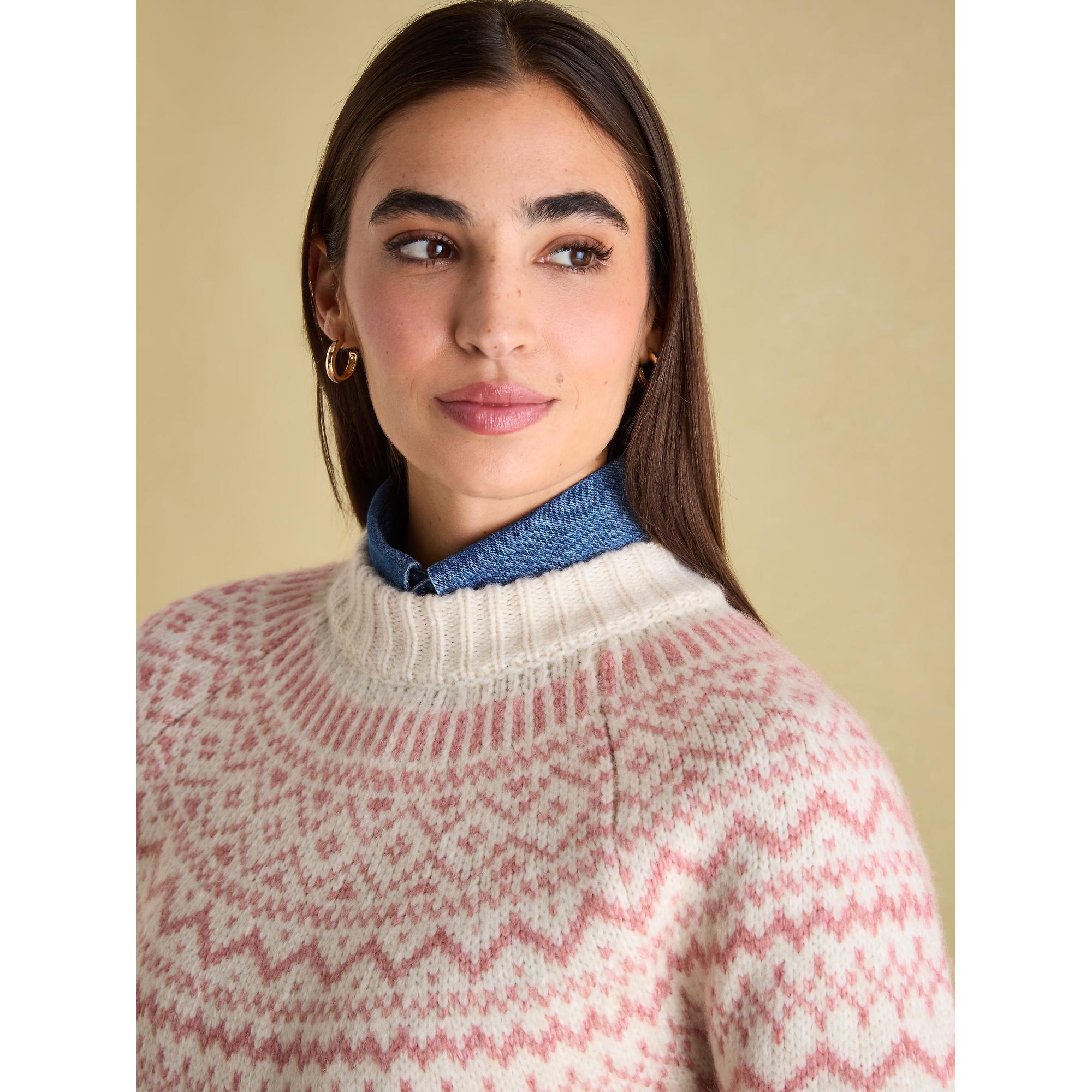 Product image 5 of 7 of Joules Women's Charlotte Crew Neck Fair Isle Jumper - Cream