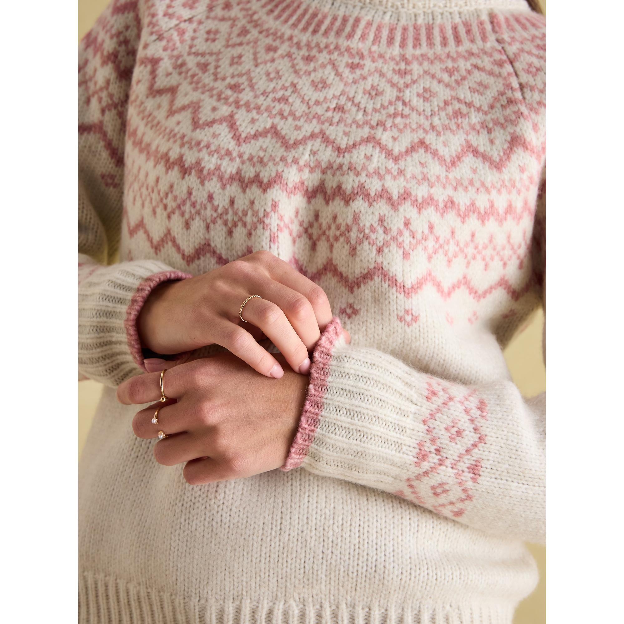 Product image 6 of 7 of Joules Women's Charlotte Crew Neck Fair Isle Jumper - Cream