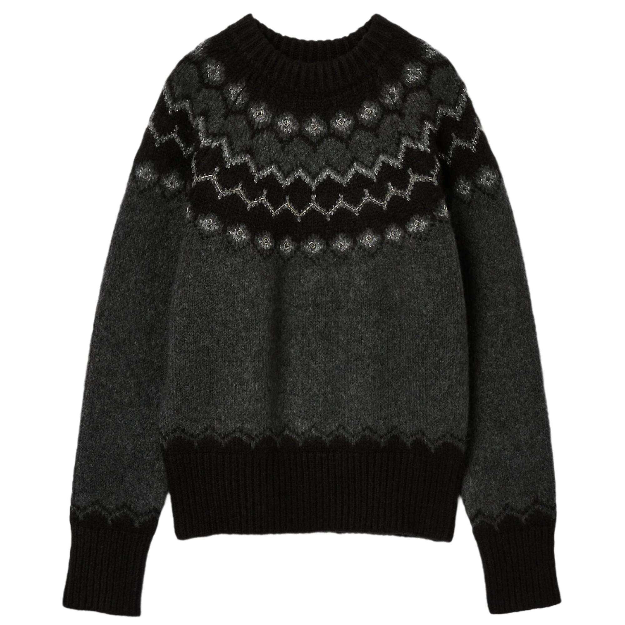 Product image 1 of 7 of Joules Women's Victoria Fair Isle Jumper - Charcoal Grey