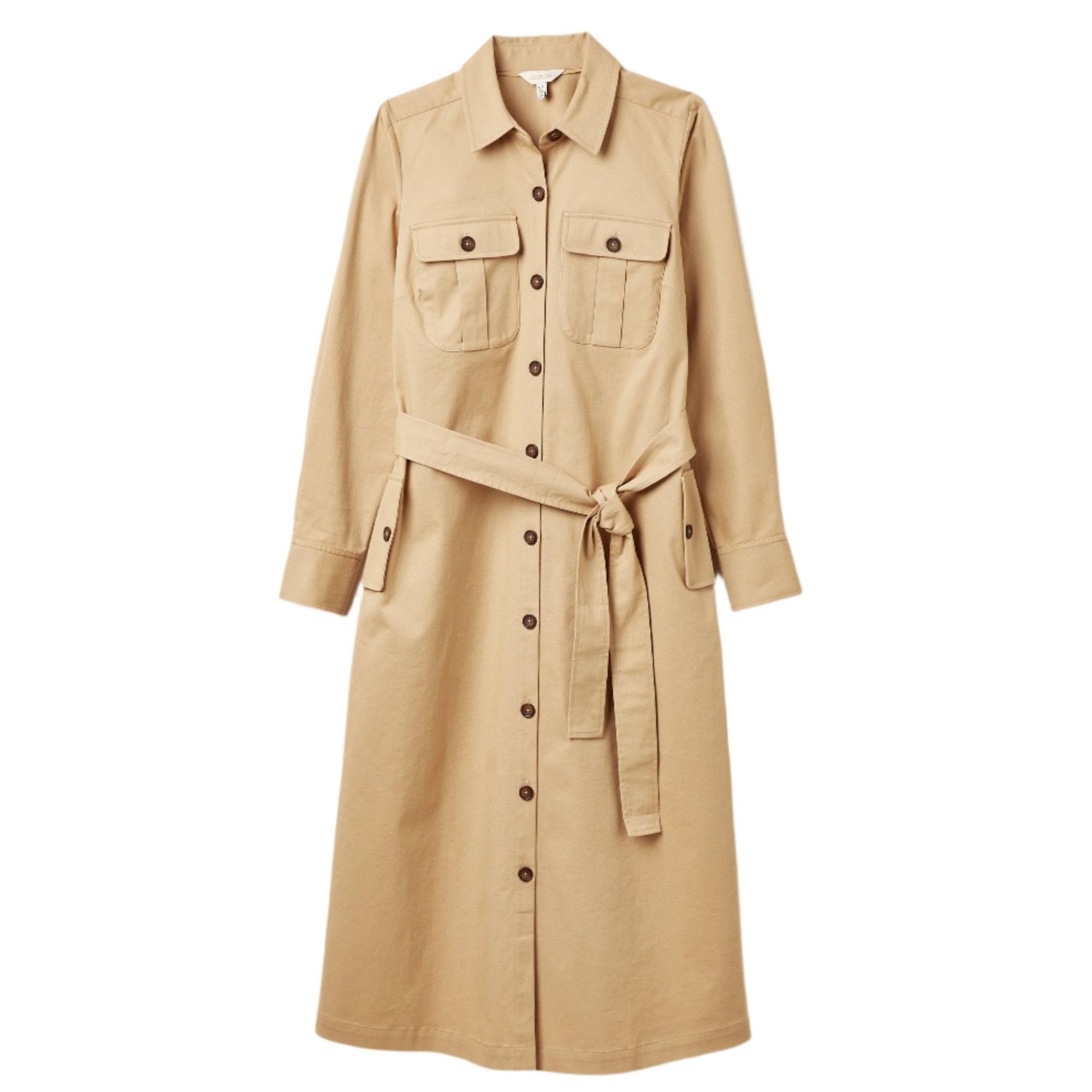 Product image 1 of 8 of Joules Women's Meredith Midi Shirt Dress - Tan Brown
