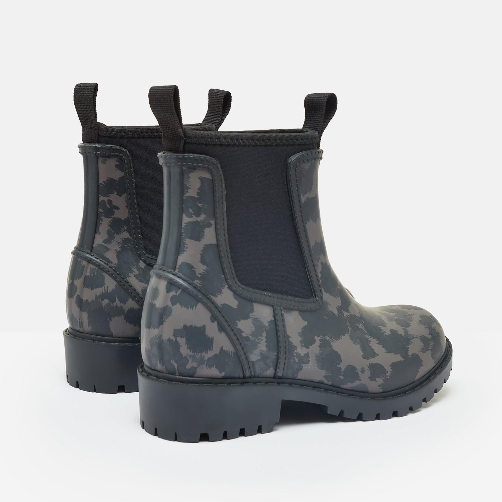 Product image 3 of 7 of Joules Women's Oakfield Short Neoprene-Lined Wellies - Black/Animal