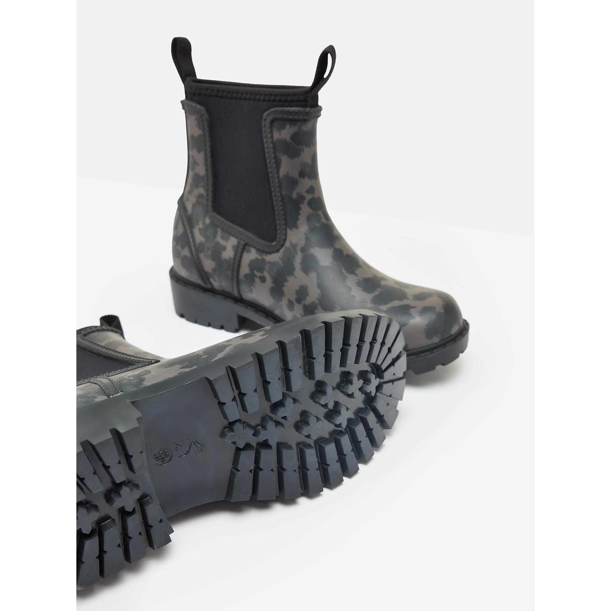 Product image 5 of 7 of Joules Women's Oakfield Short Neoprene-Lined Wellies - Black/Animal