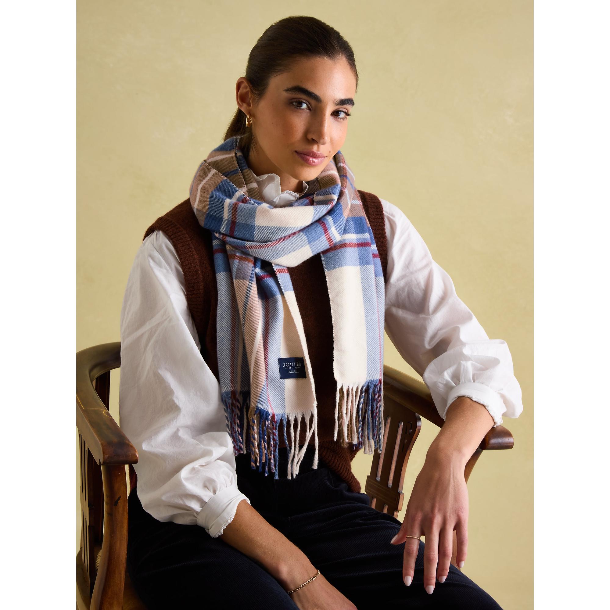 Product image 3 of 4 of Joules Women's Langtree Scarf - Cream & Blue
