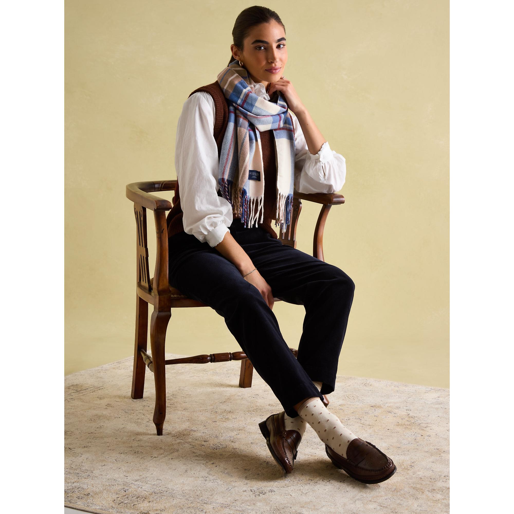 Product image 4 of 4 of Joules Women's Langtree Scarf - Cream & Blue