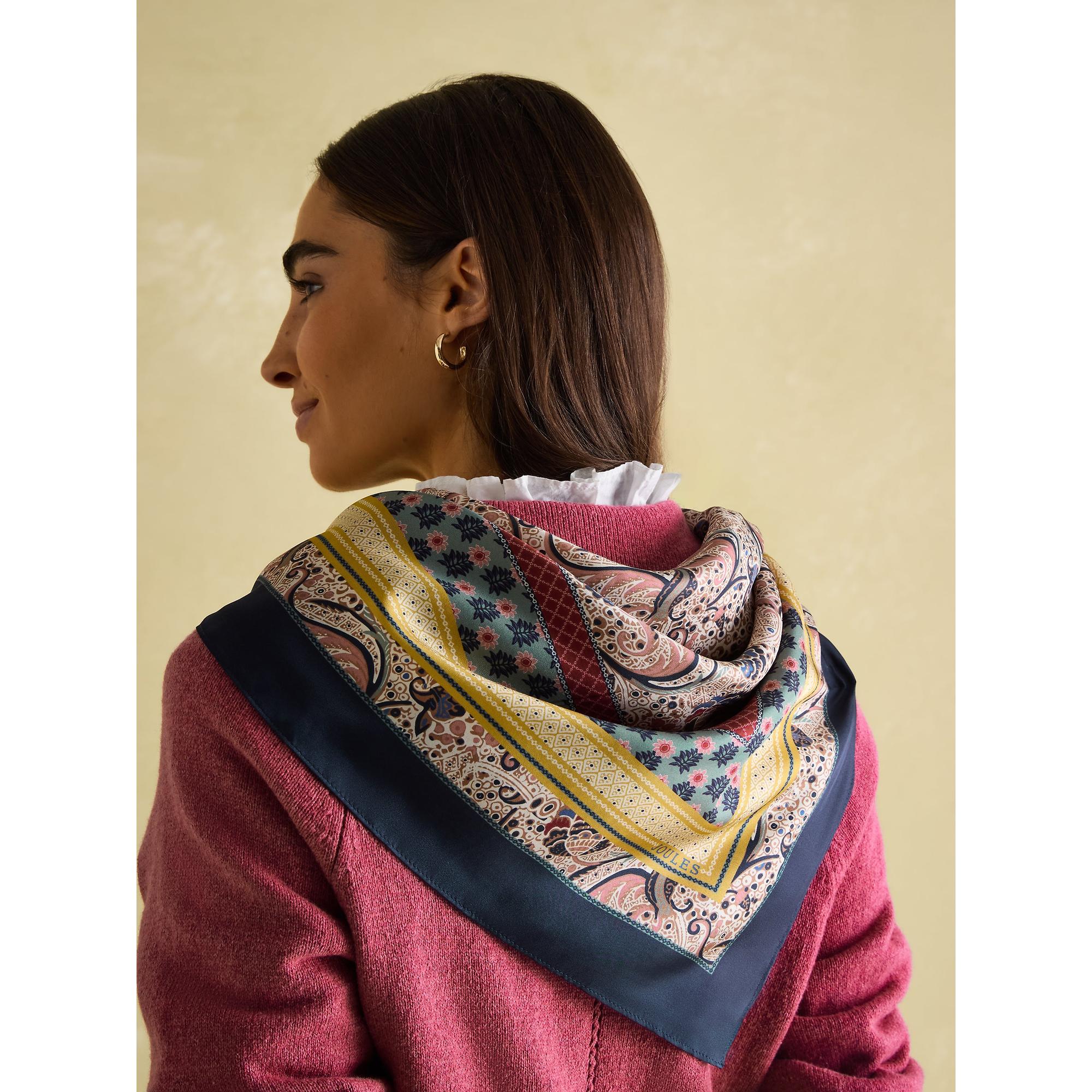 Product image 3 of 3 of Joules Women's Bloomfield Silk Scarf - Mix Print