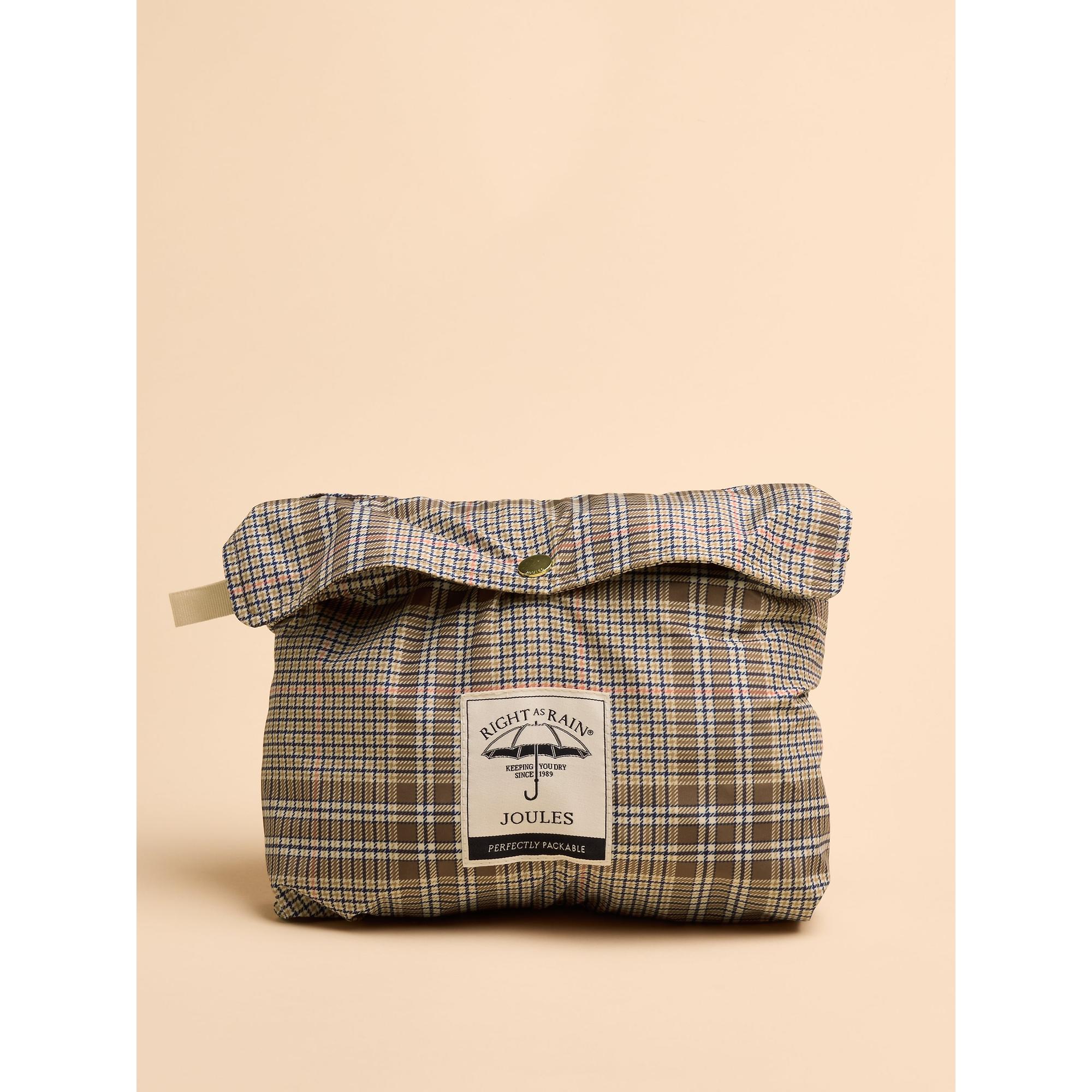 Product image 8 of 9 of Joules Women's Holkham Waterproof Packable Raincoat - Dartmoor Check