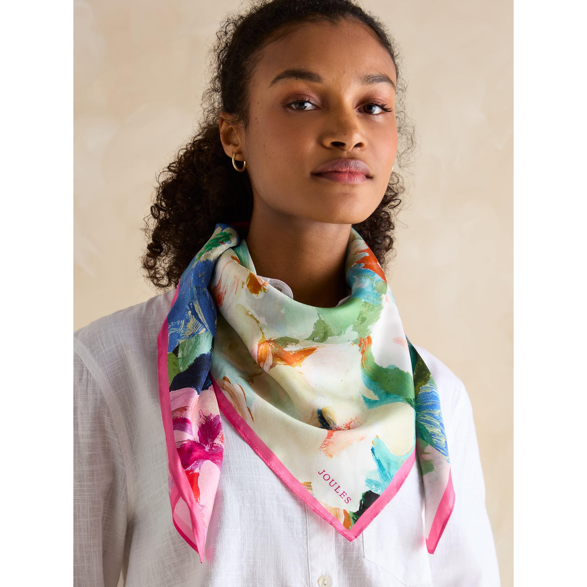 Product image 2 of 6 of Joules Women's Bloomfield Silk Scarf - Multi Floral