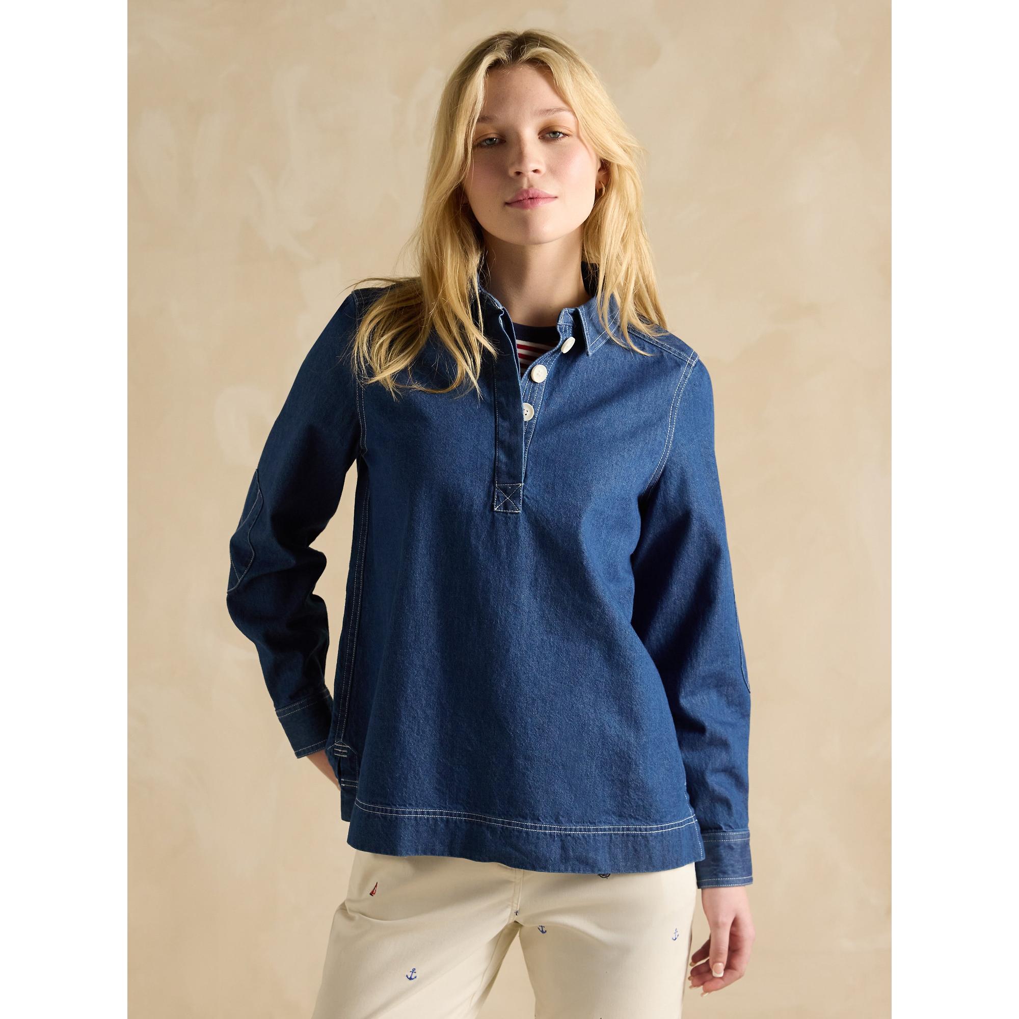 Product image 1 of 7 of Joules Women's Brinley Deckshirt - Denim