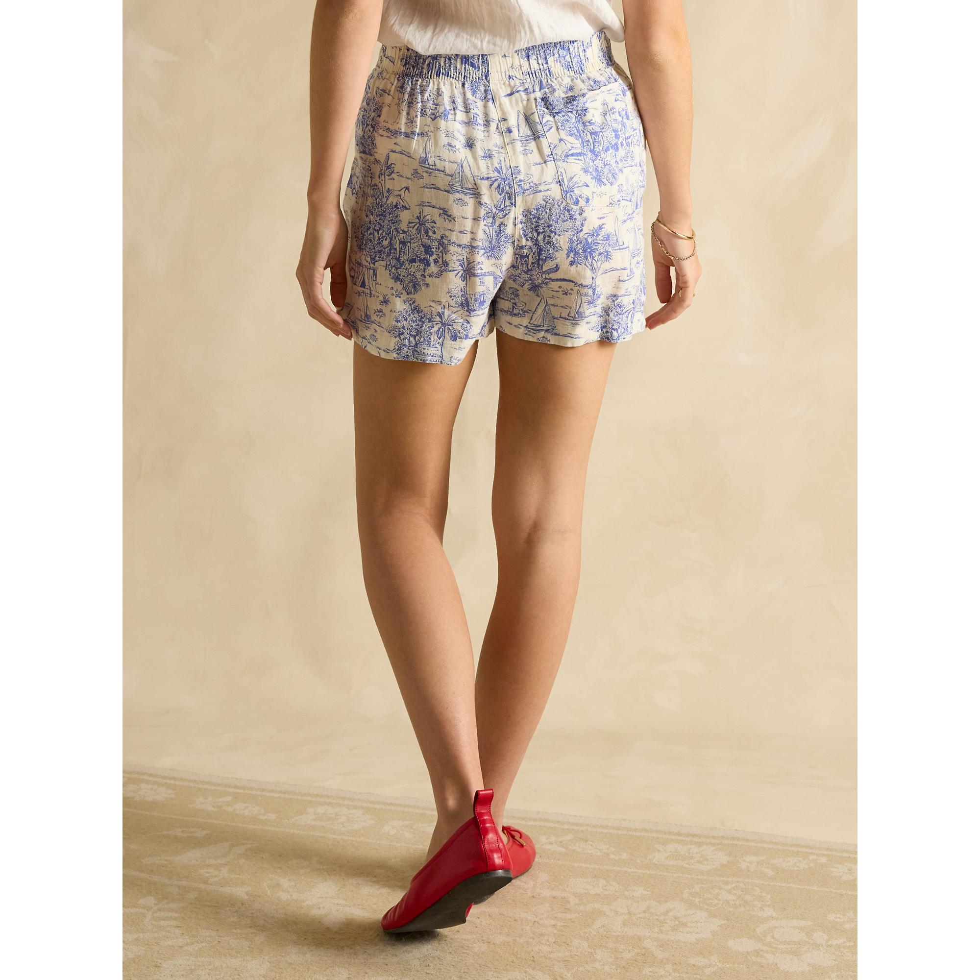 Product image 4 of 7 of Joules Women's Linen Shorts - Blue Toile