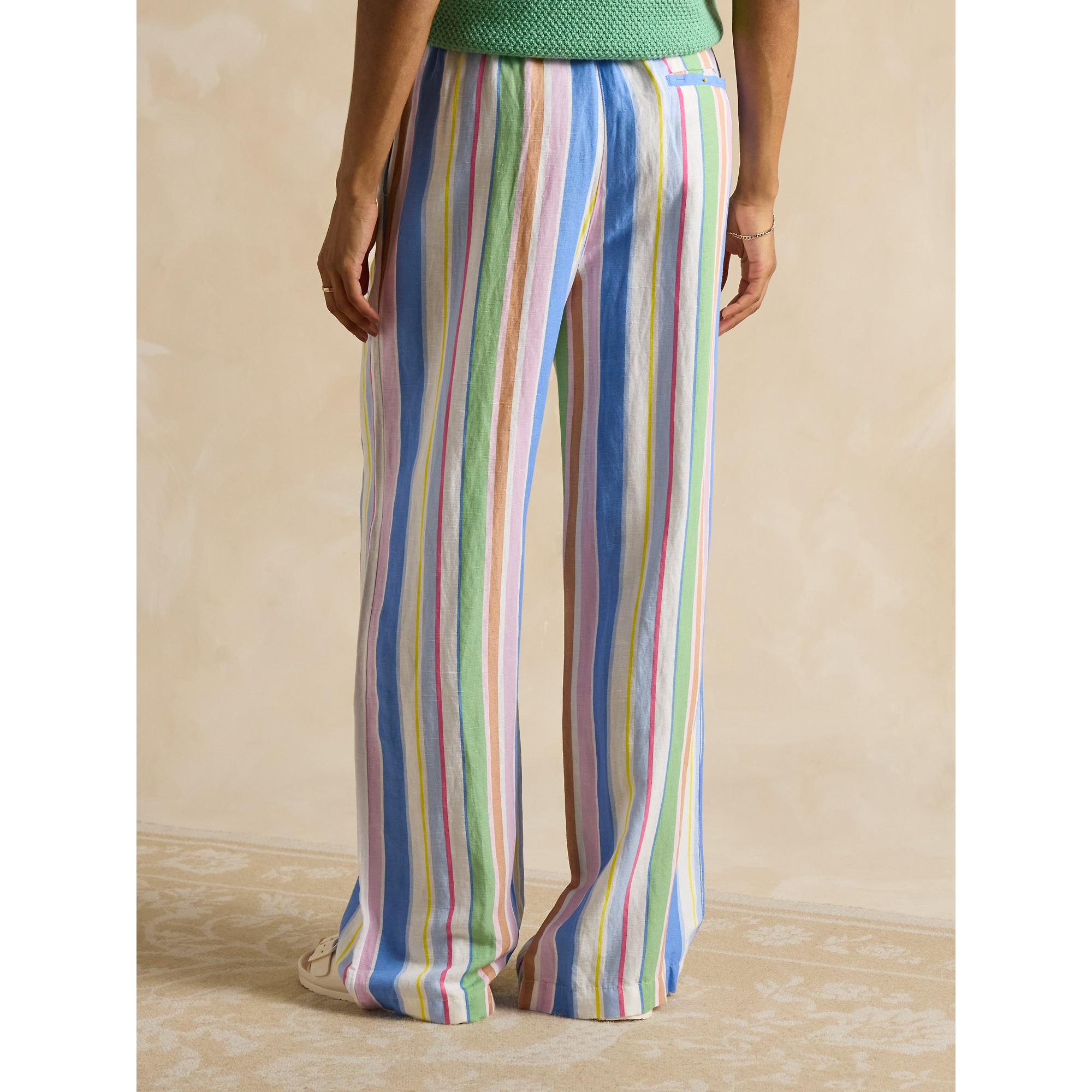 Product image 9 of 12 of Joules Women's Linen Trousers - Multi Stripe