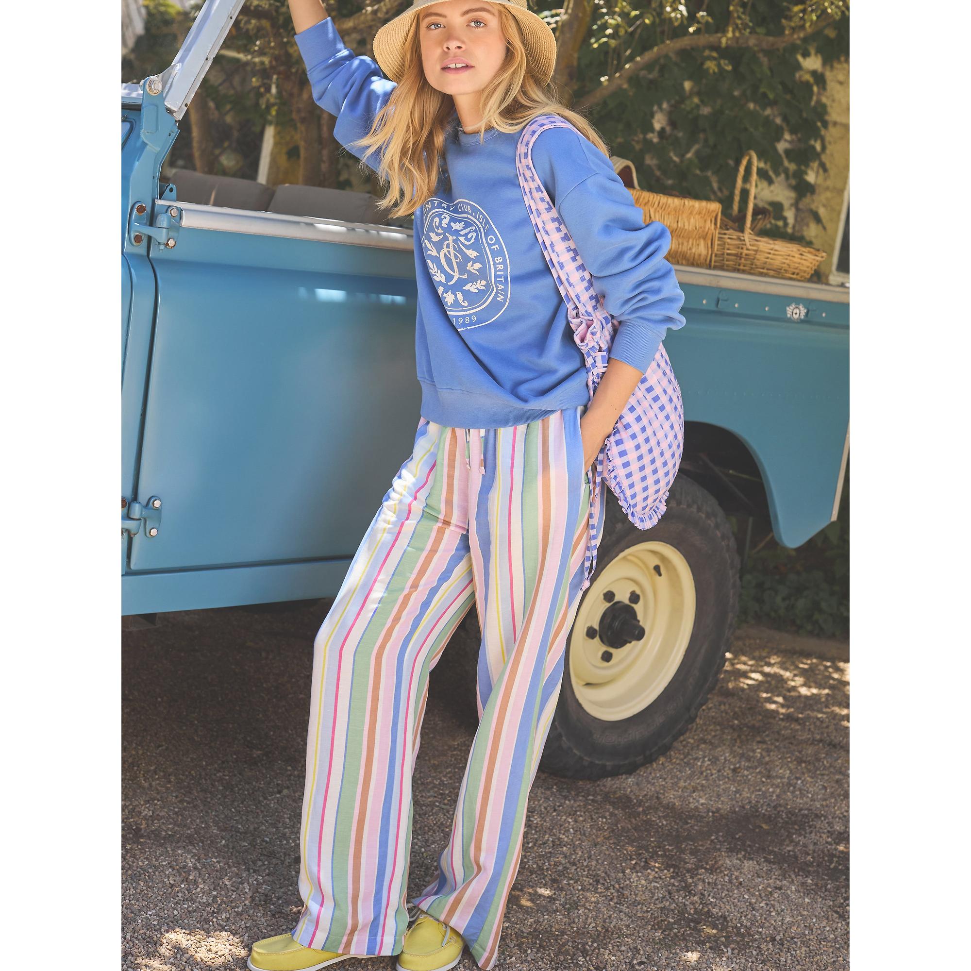 Product image 3 of 12 of Joules Women's Linen Trousers - Multi Stripe