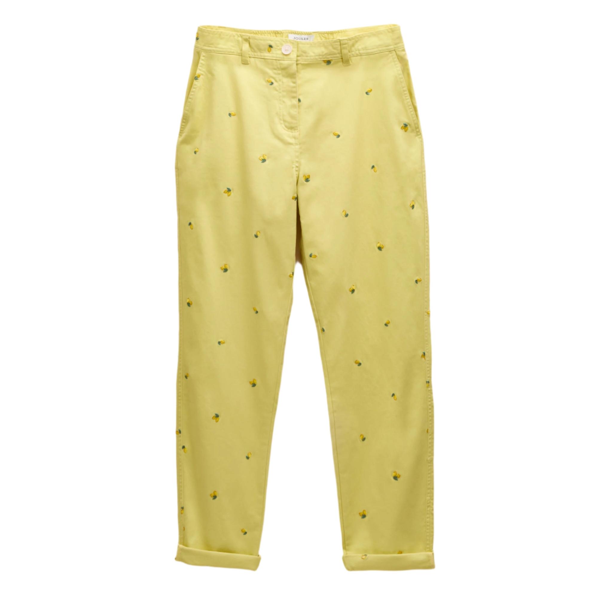 Product image 1 of 6 of Joules Women's Embroidered Chinos - Lemons