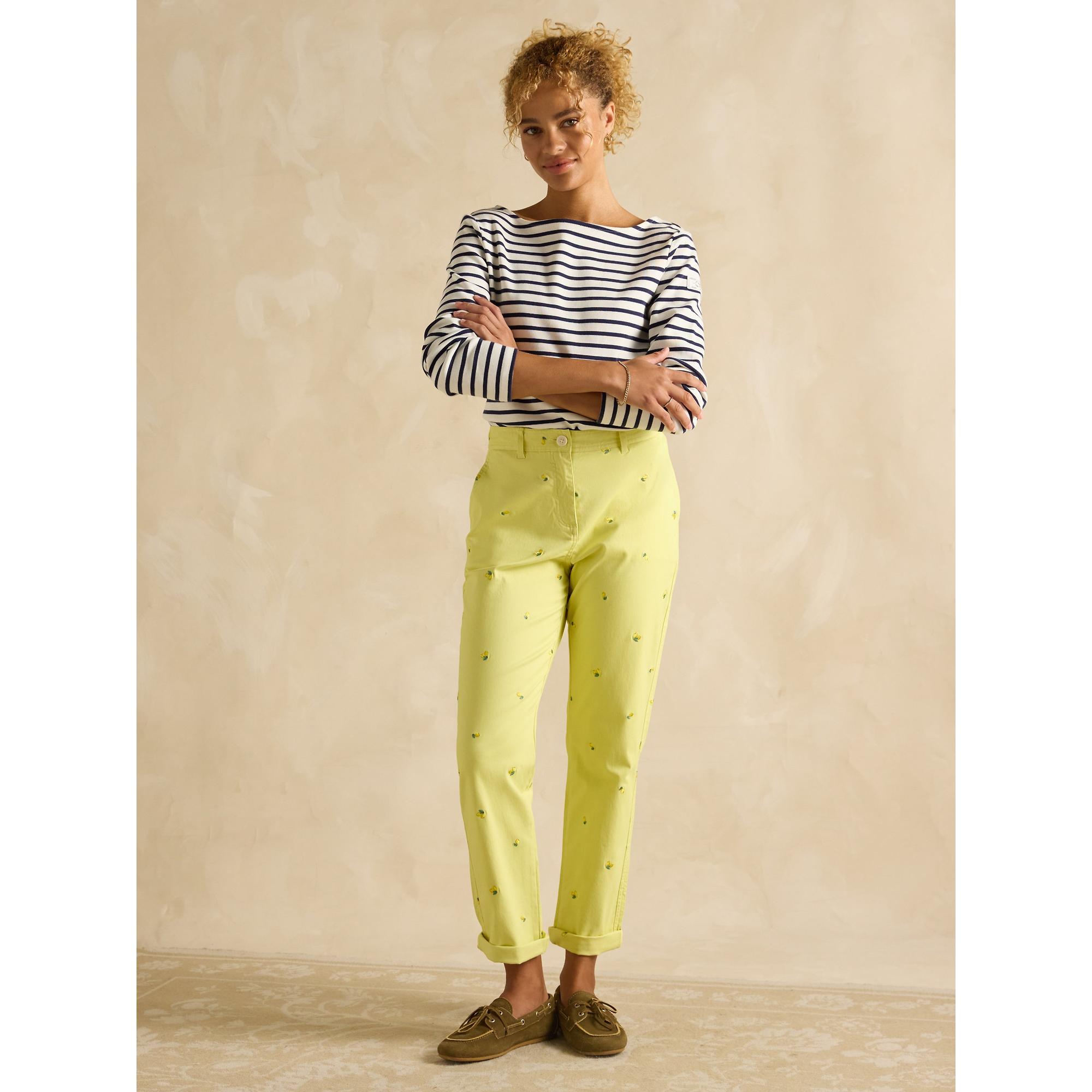 Product image 6 of 6 of Joules Women's Embroidered Chinos - Lemons