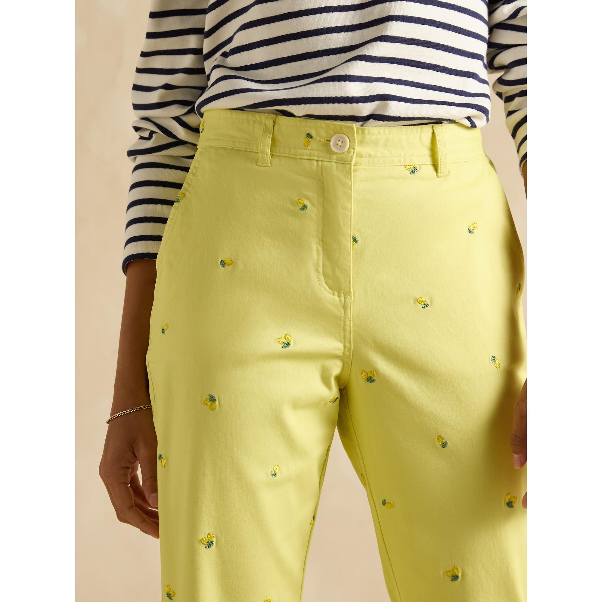 Product image 4 of 6 of Joules Women's Embroidered Chinos - Lemons