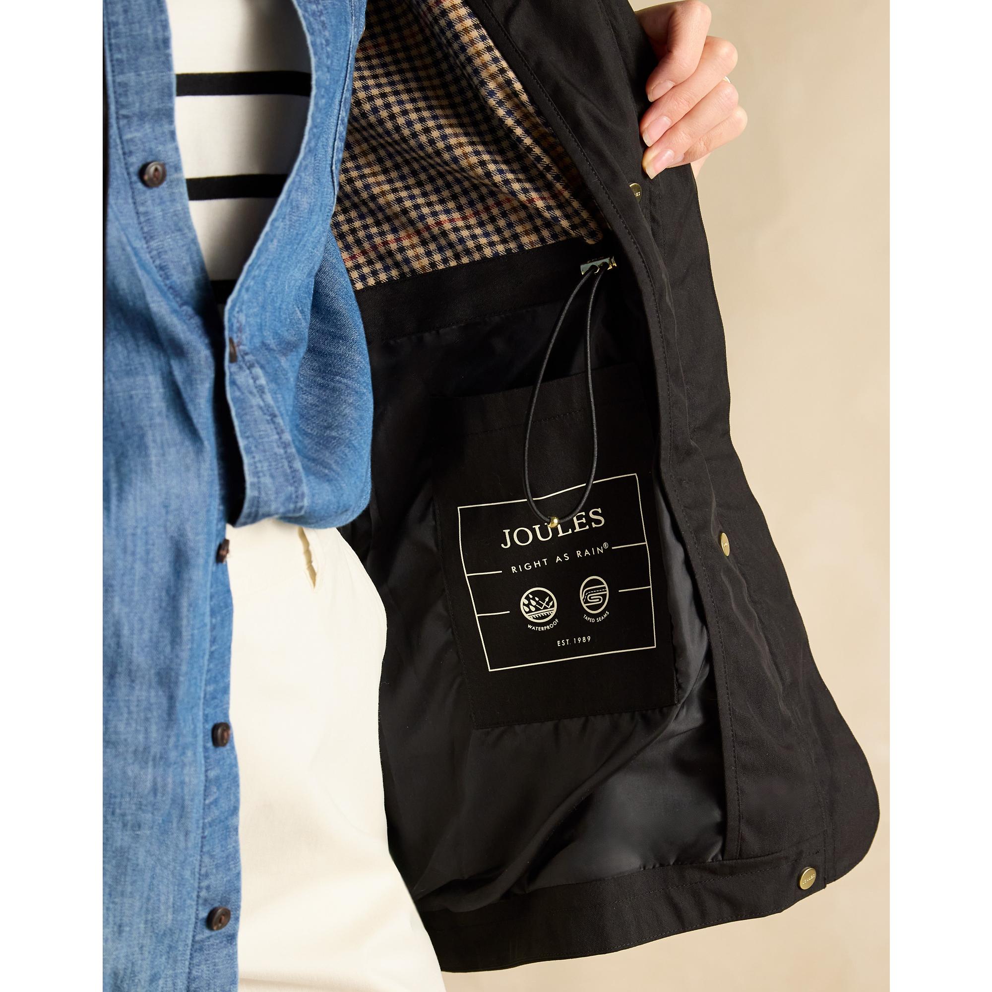 Product image 14 of 14 of Joules Women's Portwell Waterproof Raincoat - Black