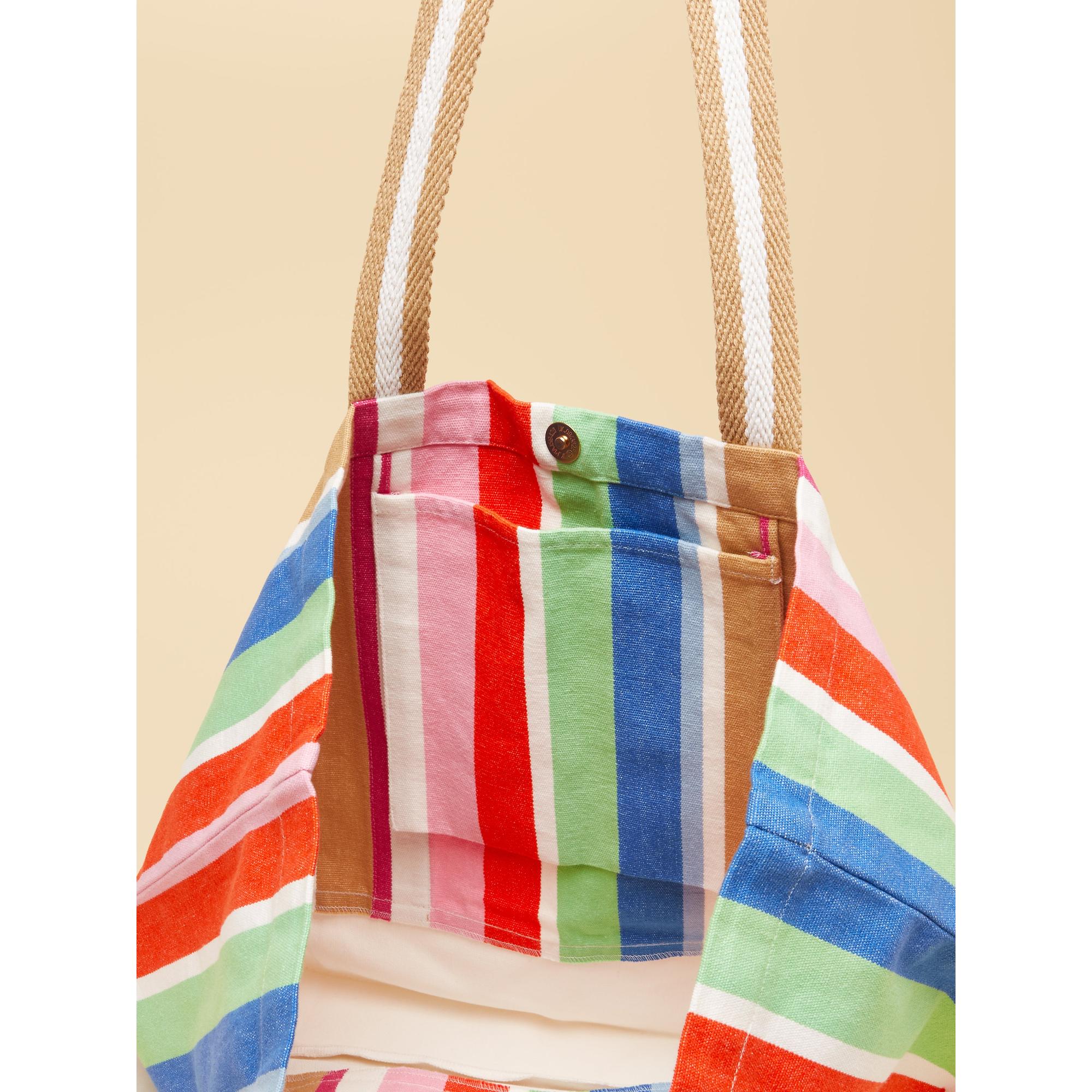 Product image 8 of 8 of Joules Women's Promenade Canvas Tote Bag - Multi Stripe