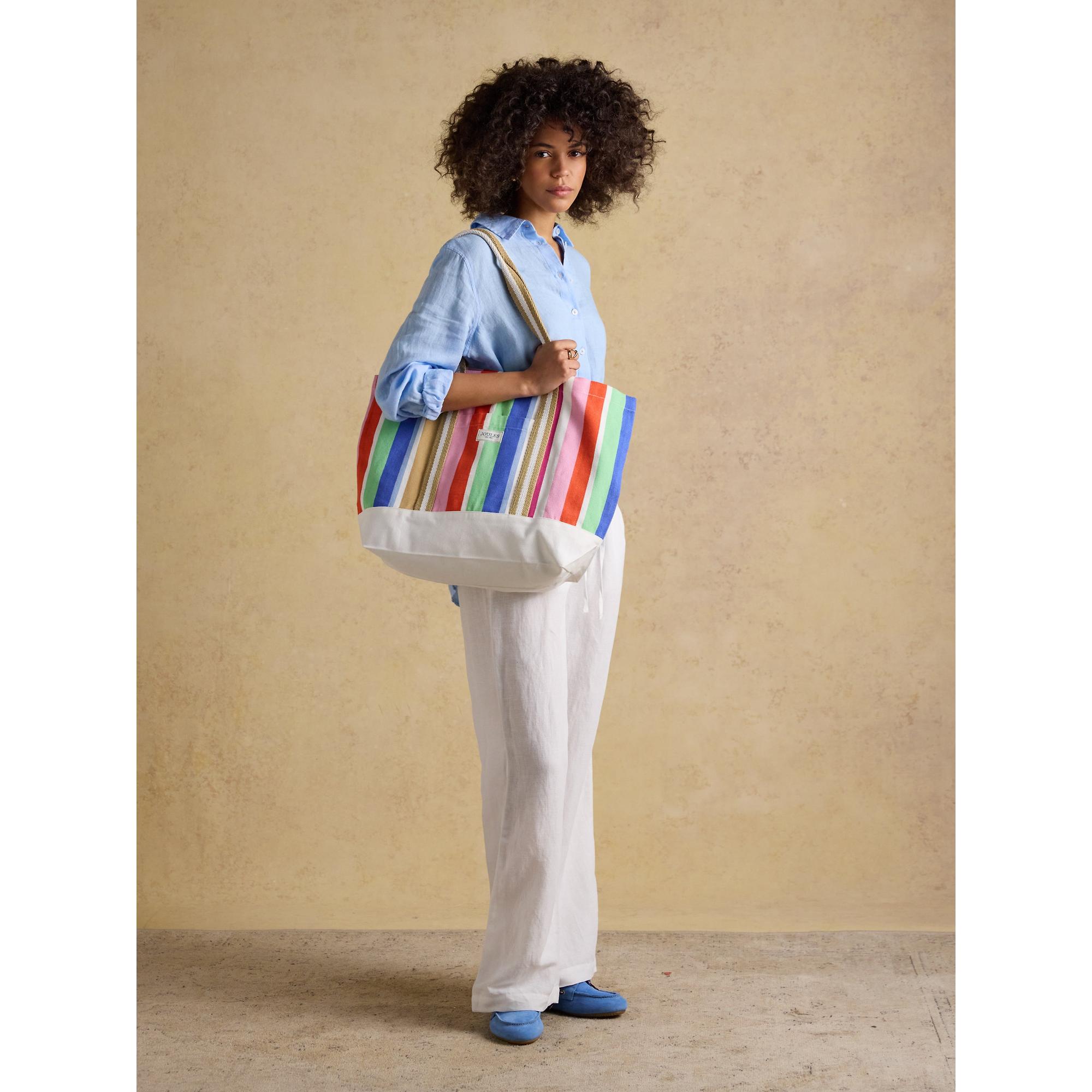 Product image 3 of 8 of Joules Women's Promenade Canvas Tote Bag - Multi Stripe