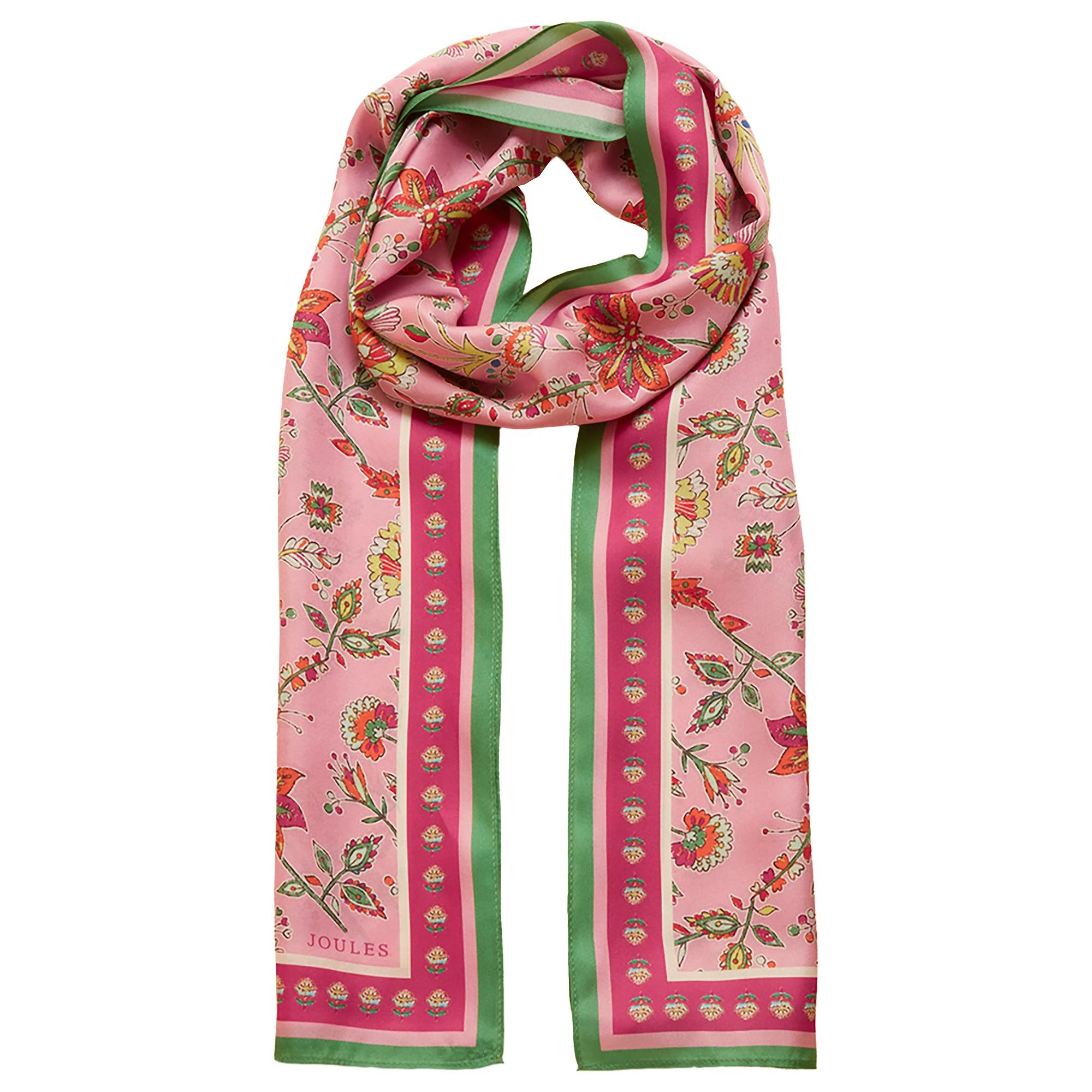 Product image 1 of 8 of Joules Women's Windsor Silk Scarf - Pink