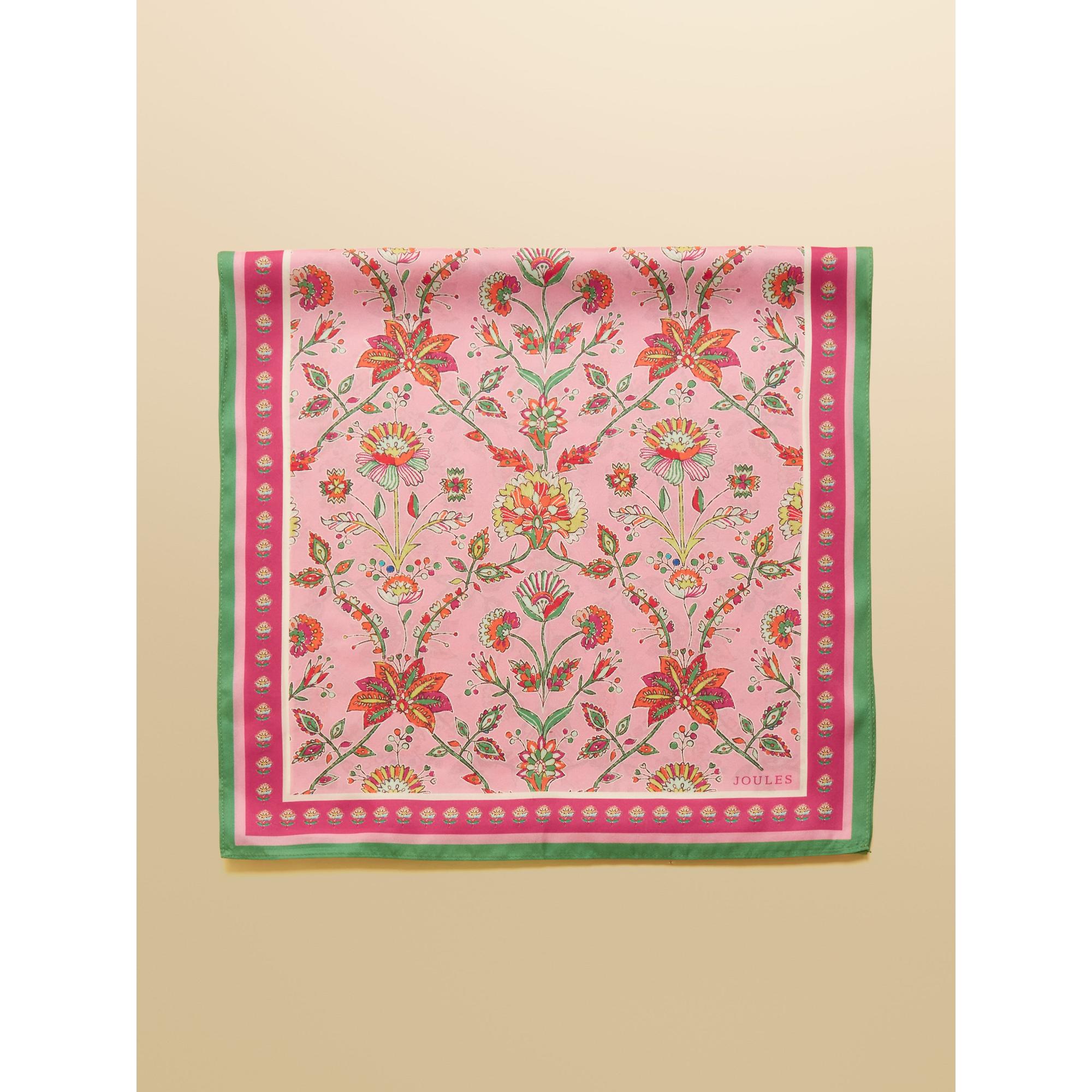 Product image 7 of 8 of Joules Women's Windsor Silk Scarf - Pink