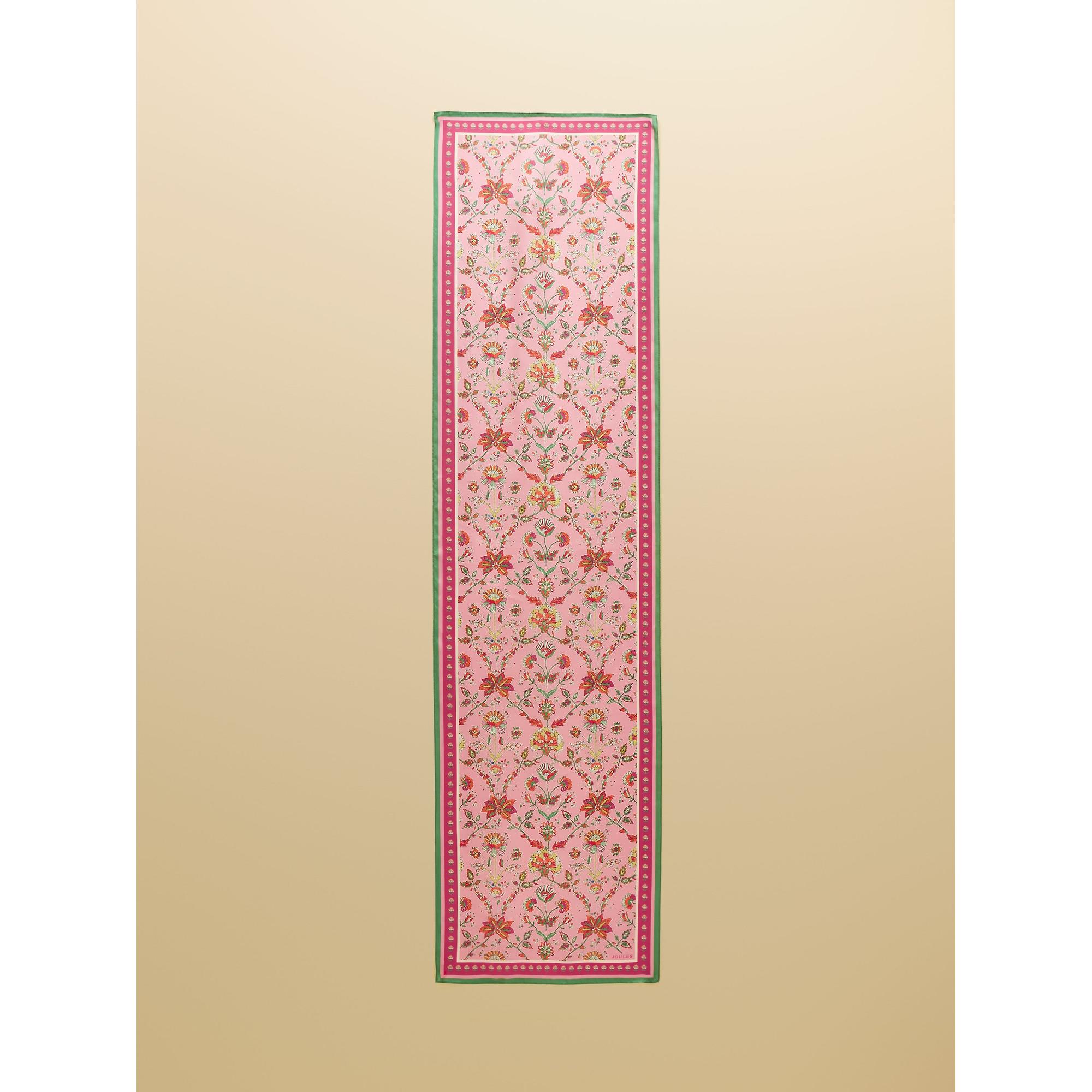 Product image 8 of 8 of Joules Women's Windsor Silk Scarf - Pink