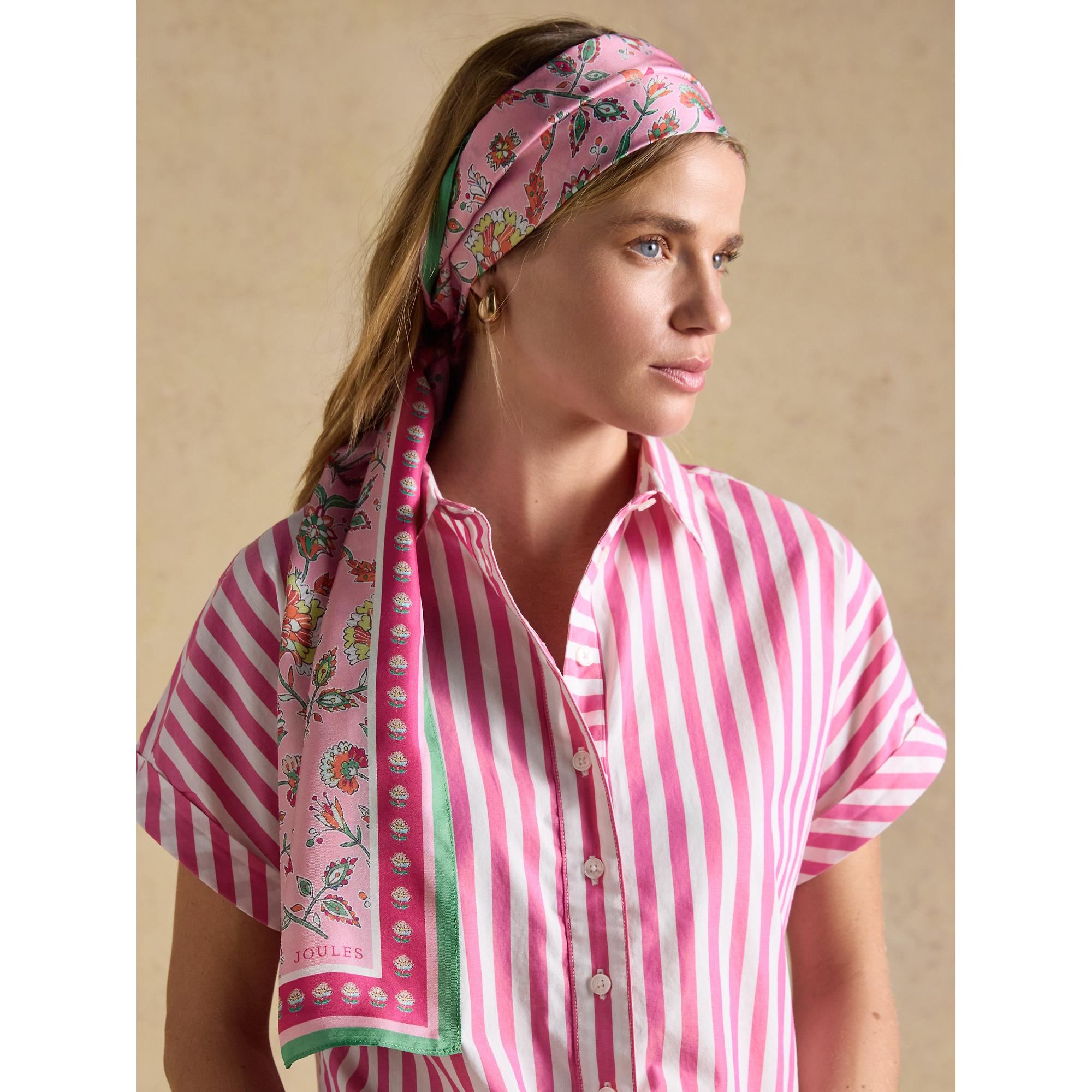 Product image 2 of 8 of Joules Women's Windsor Silk Scarf - Pink