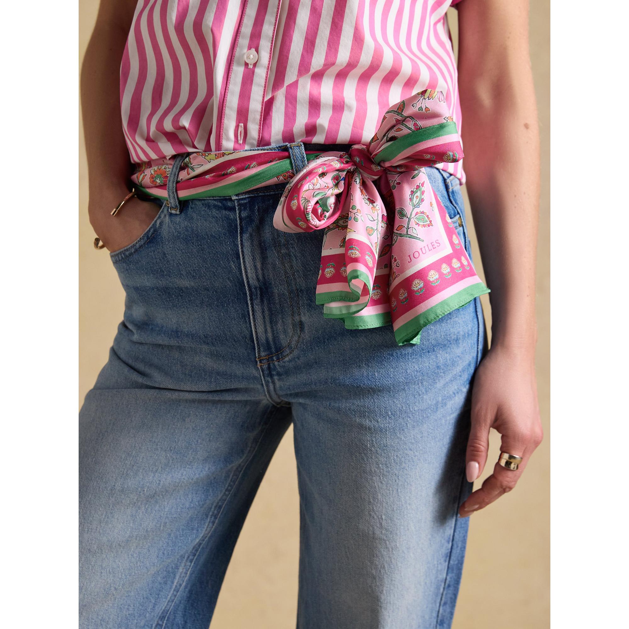 Product image 4 of 8 of Joules Women's Windsor Silk Scarf - Pink