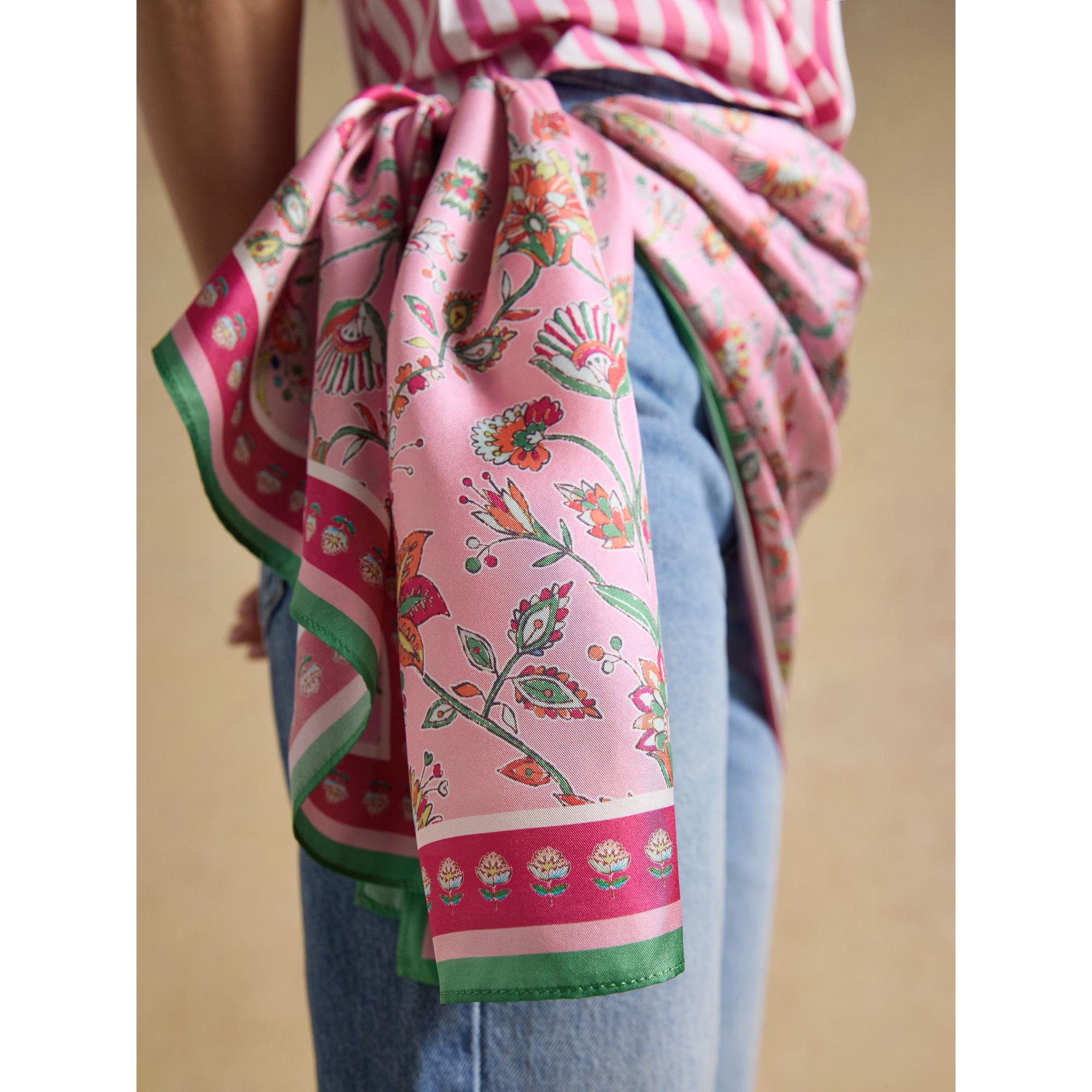 Product image 6 of 8 of Joules Women's Windsor Silk Scarf - Pink