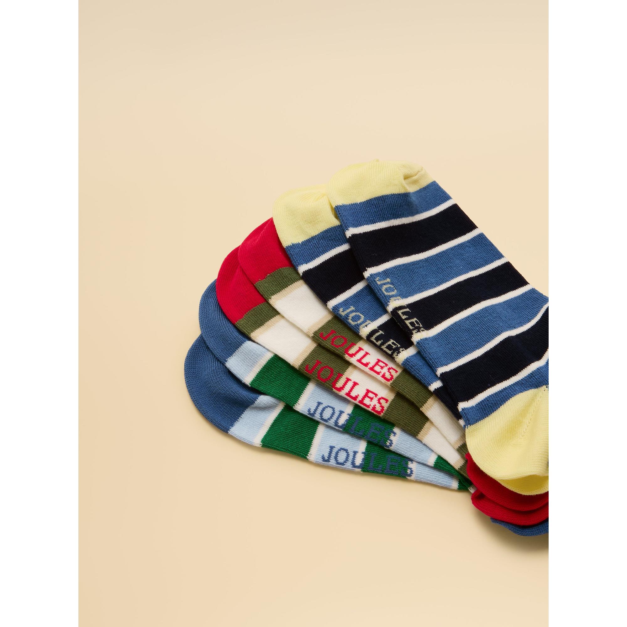 Product image 3 of 3 of Joules Men's Rilla 5 Pack Trainer Socks - Multi Bright
