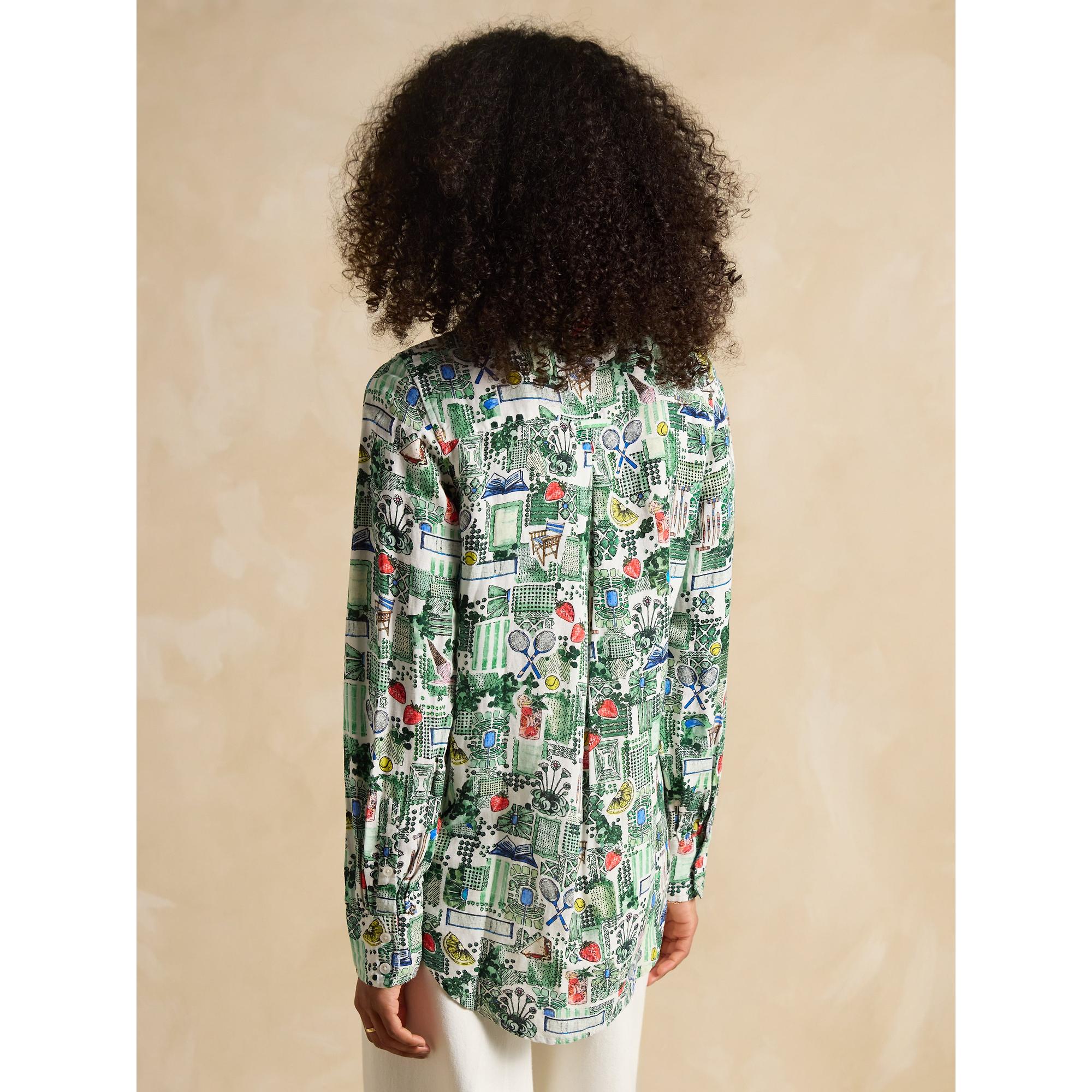 Product image 3 of 8 of Joules Women's Maeva 100% Linen Shirt - Tennis Print