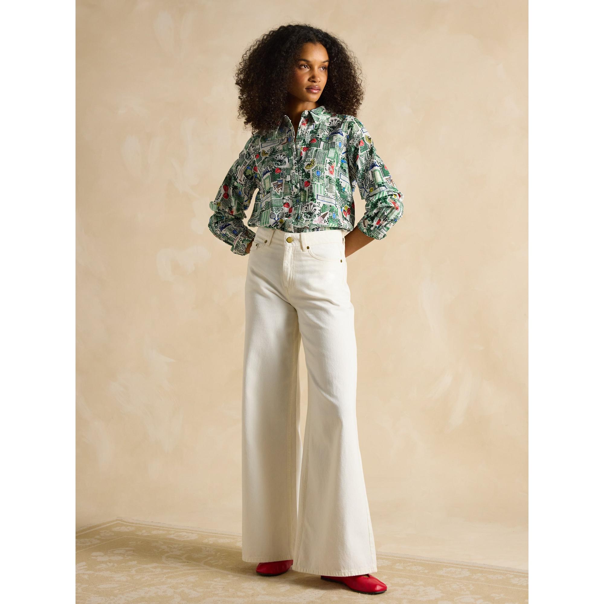 Product image 5 of 8 of Joules Women's Maeva 100% Linen Shirt - Tennis Print