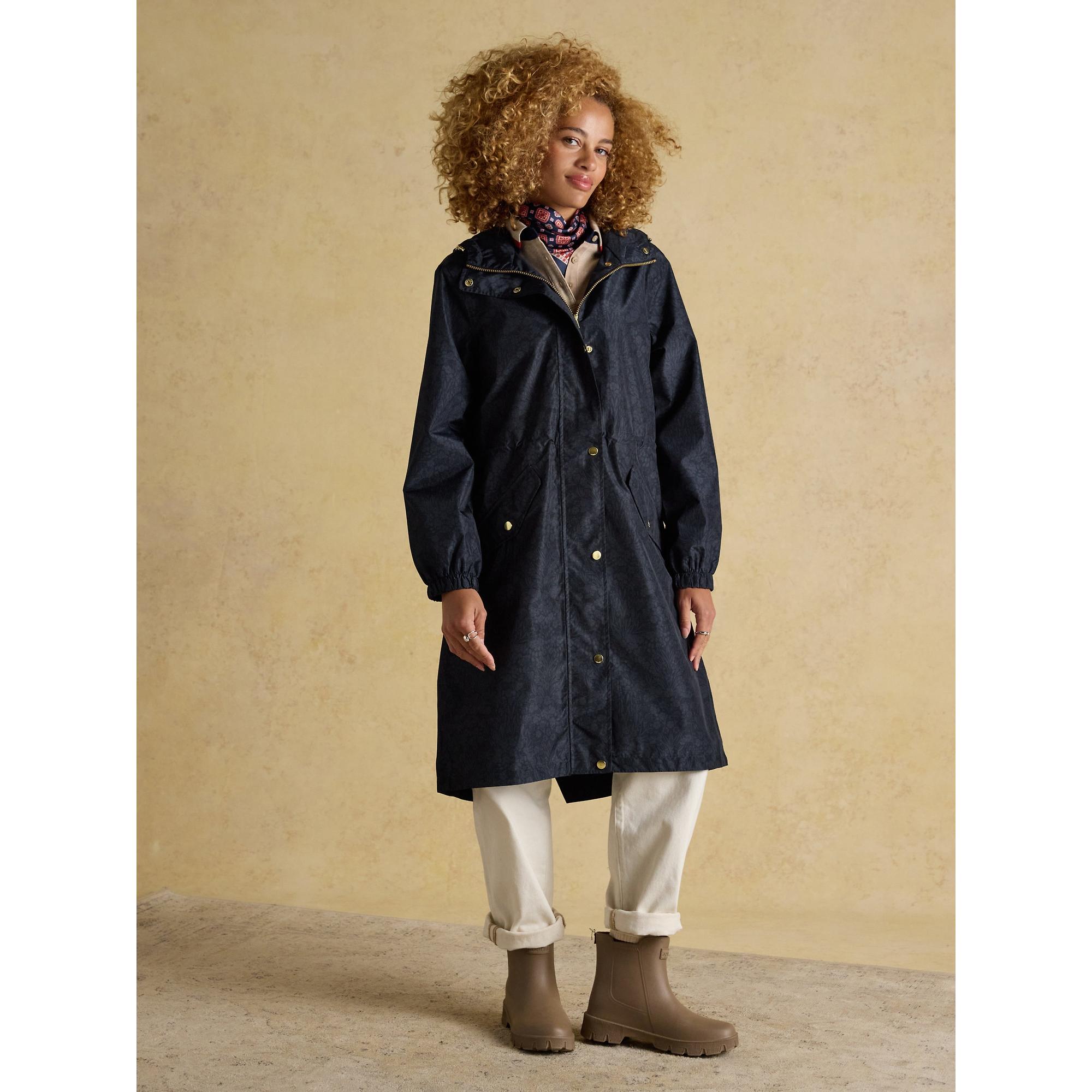 Product image 2 of 12 of Joules Women's Holkham Waterproof Packable Raincoat - Navy Floral Tonal